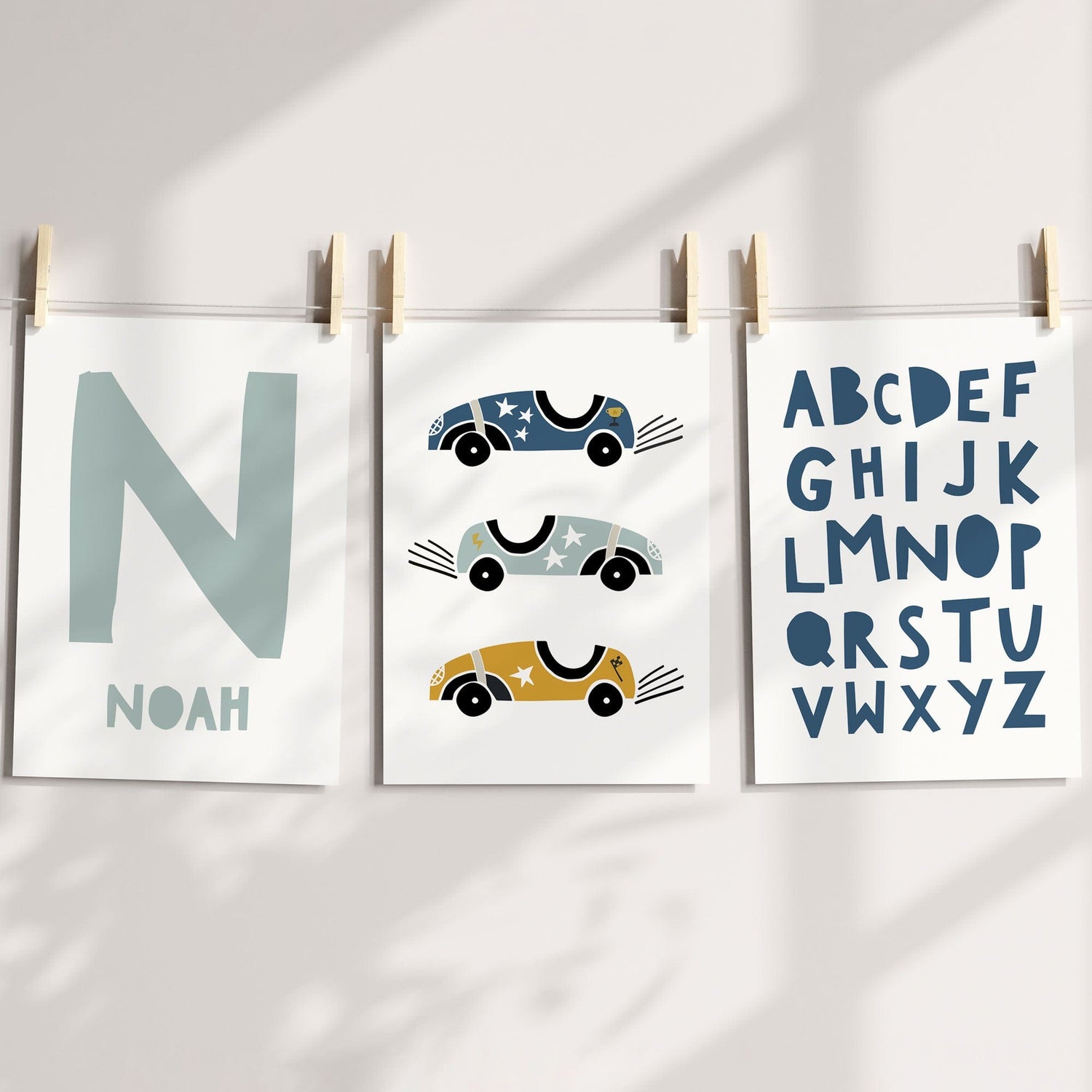 Racing Cars, Name & Alphabet Prints