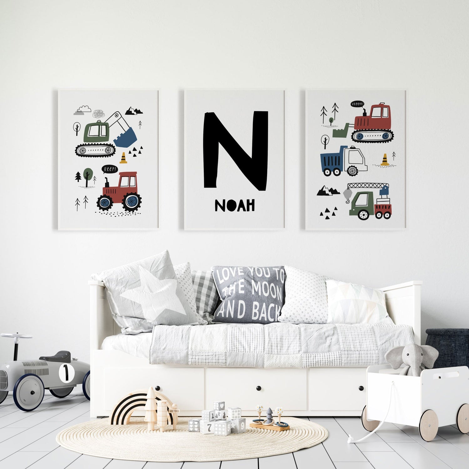 Construction Vehicles & Name Prints