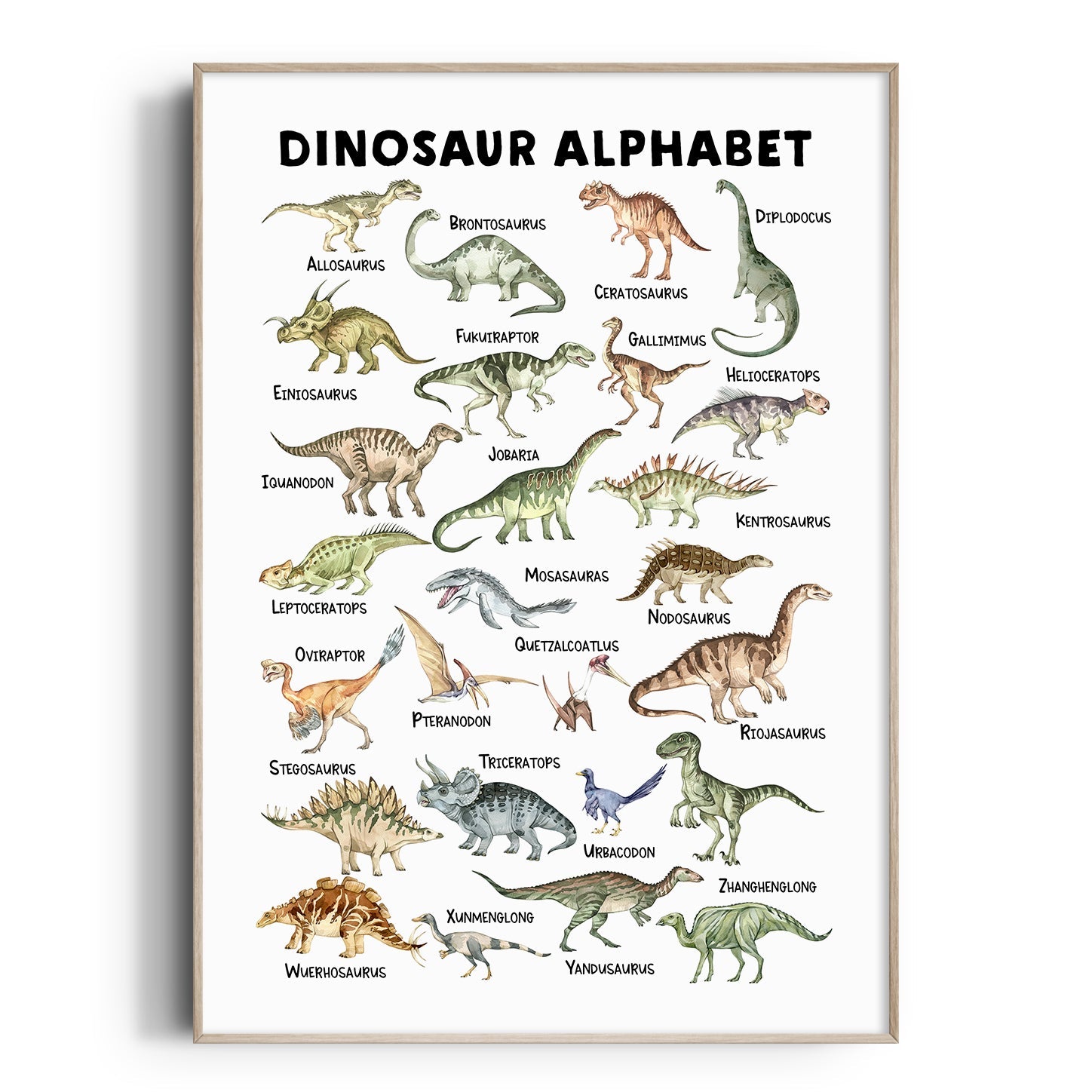 Dinosaur Alphabet Print