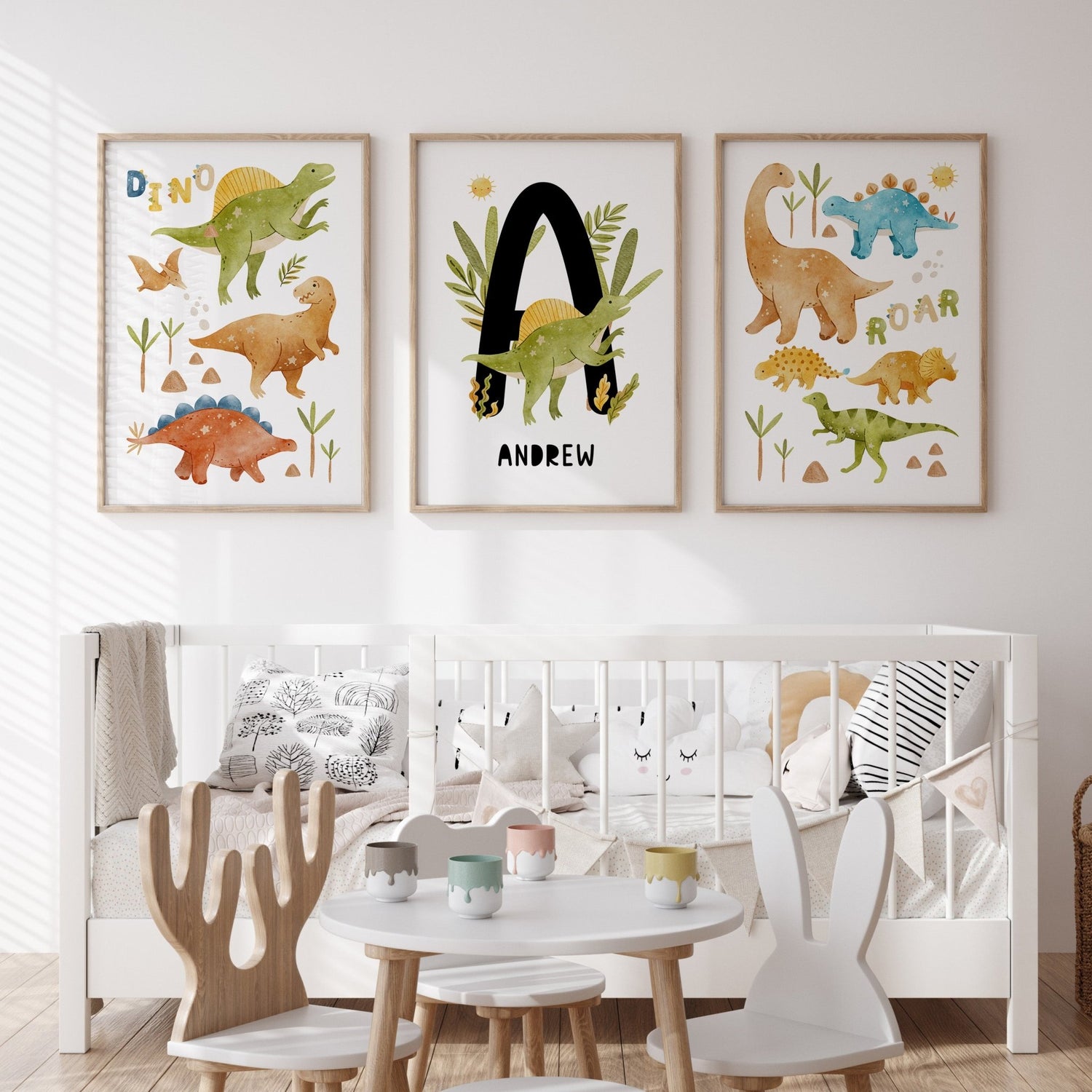 Dinosaurs & Name Print
