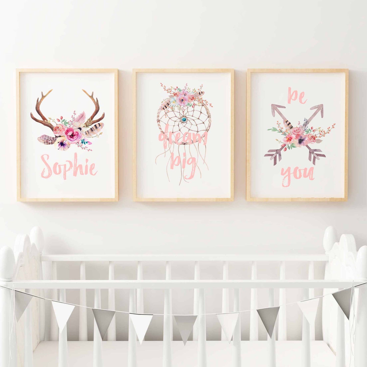 Dreamcatcher, Arrows & Antler Name Prints