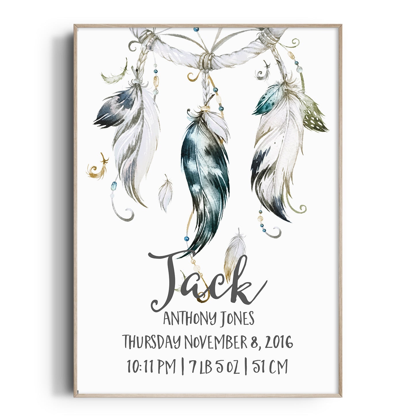 Dreamcatcher Birth Print
