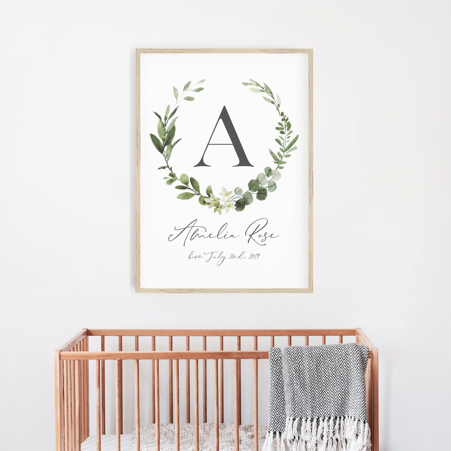 Floral Botanical Birth Date Print