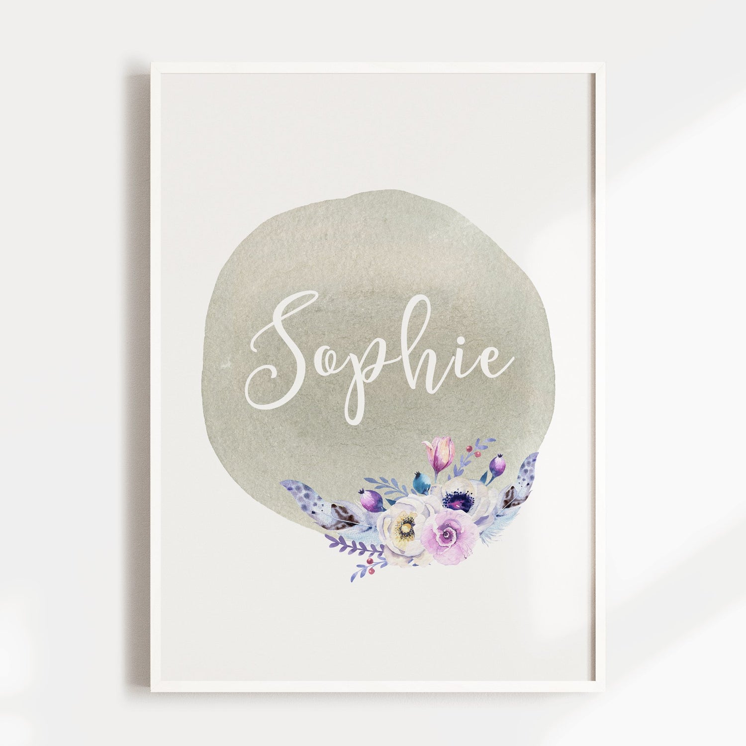 Floral Tribal Boho Name Print