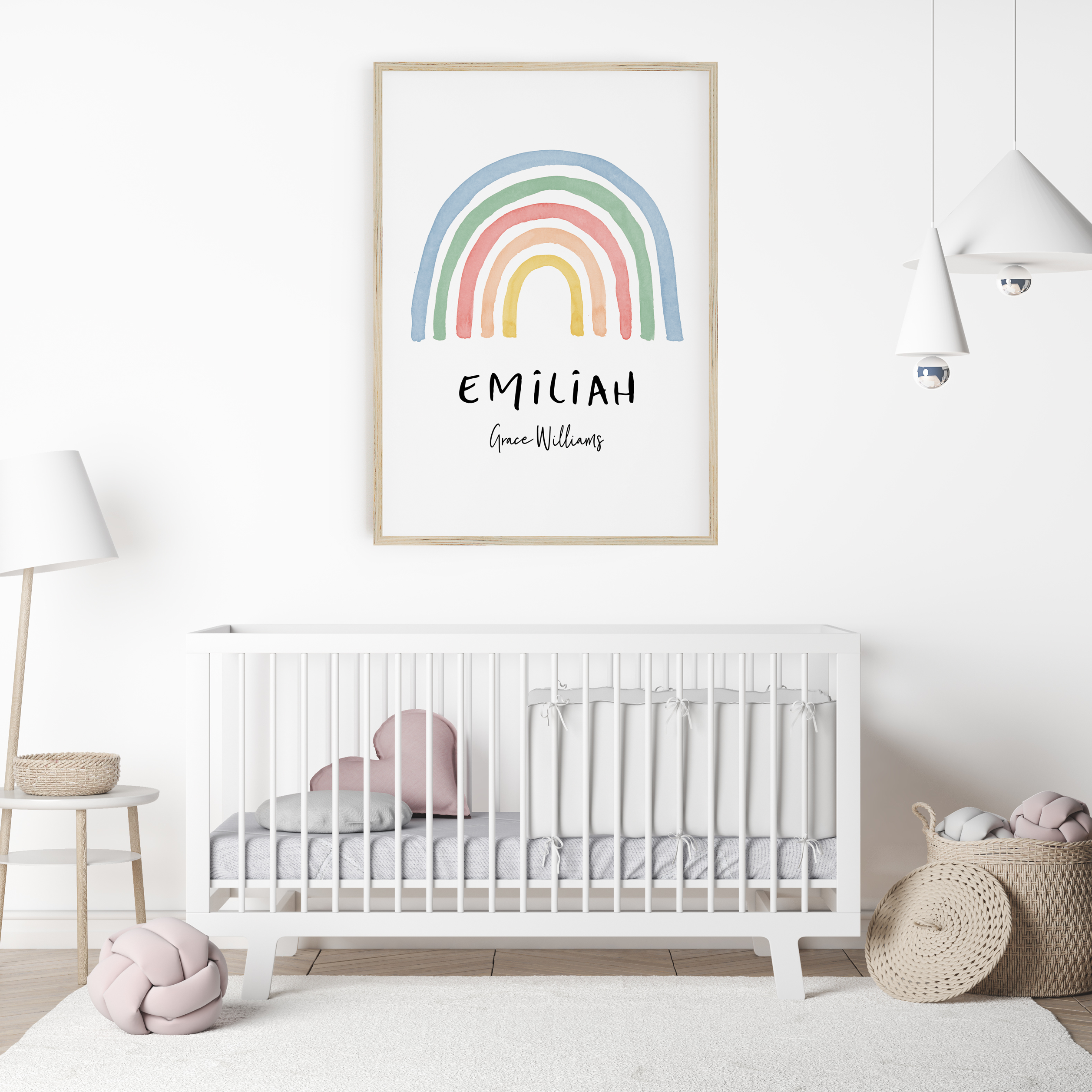 Watercolour Rainbow Name Print