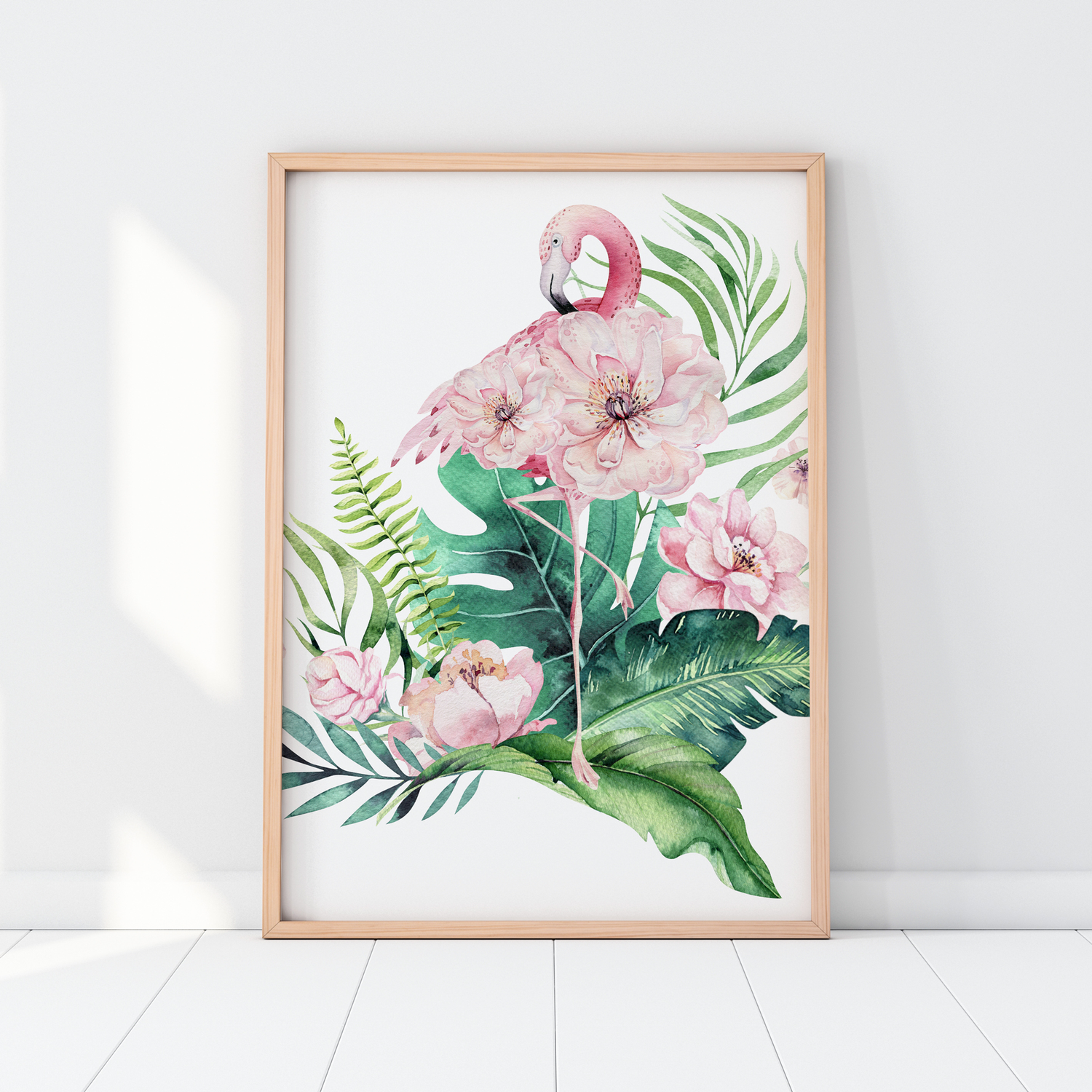 Tropical Flamingos & Letter Prints