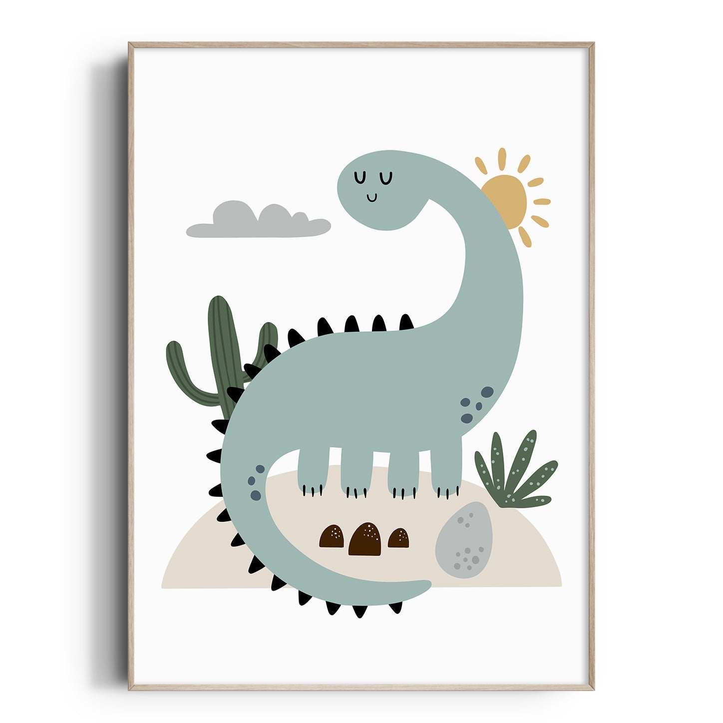 Green Dinosaur Print