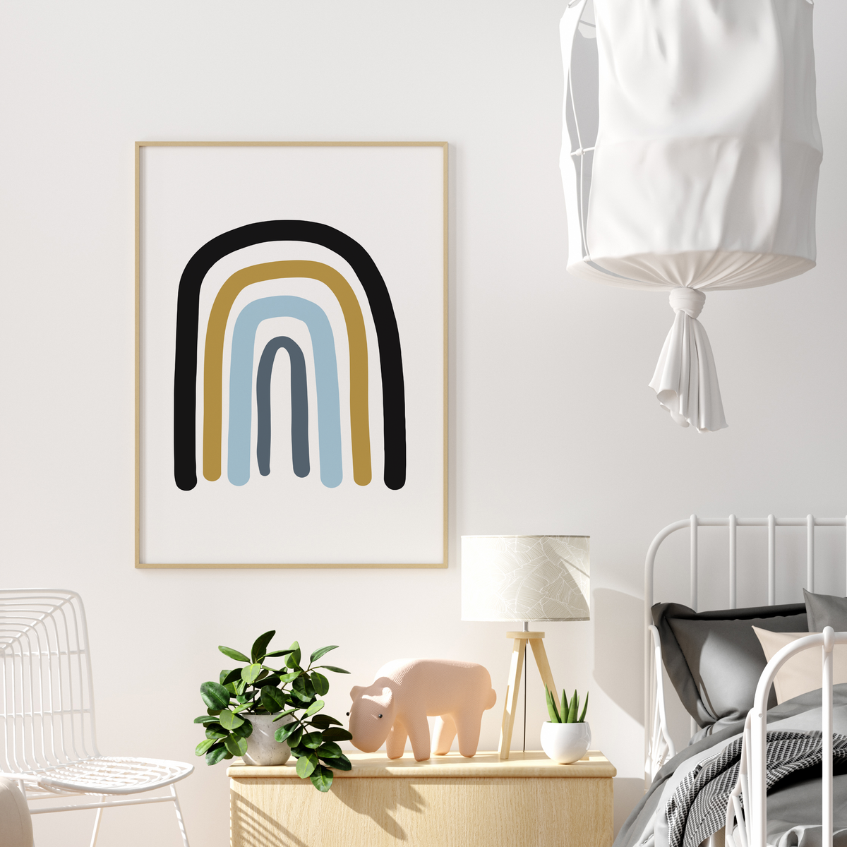 Boys rainbow Nursery Print