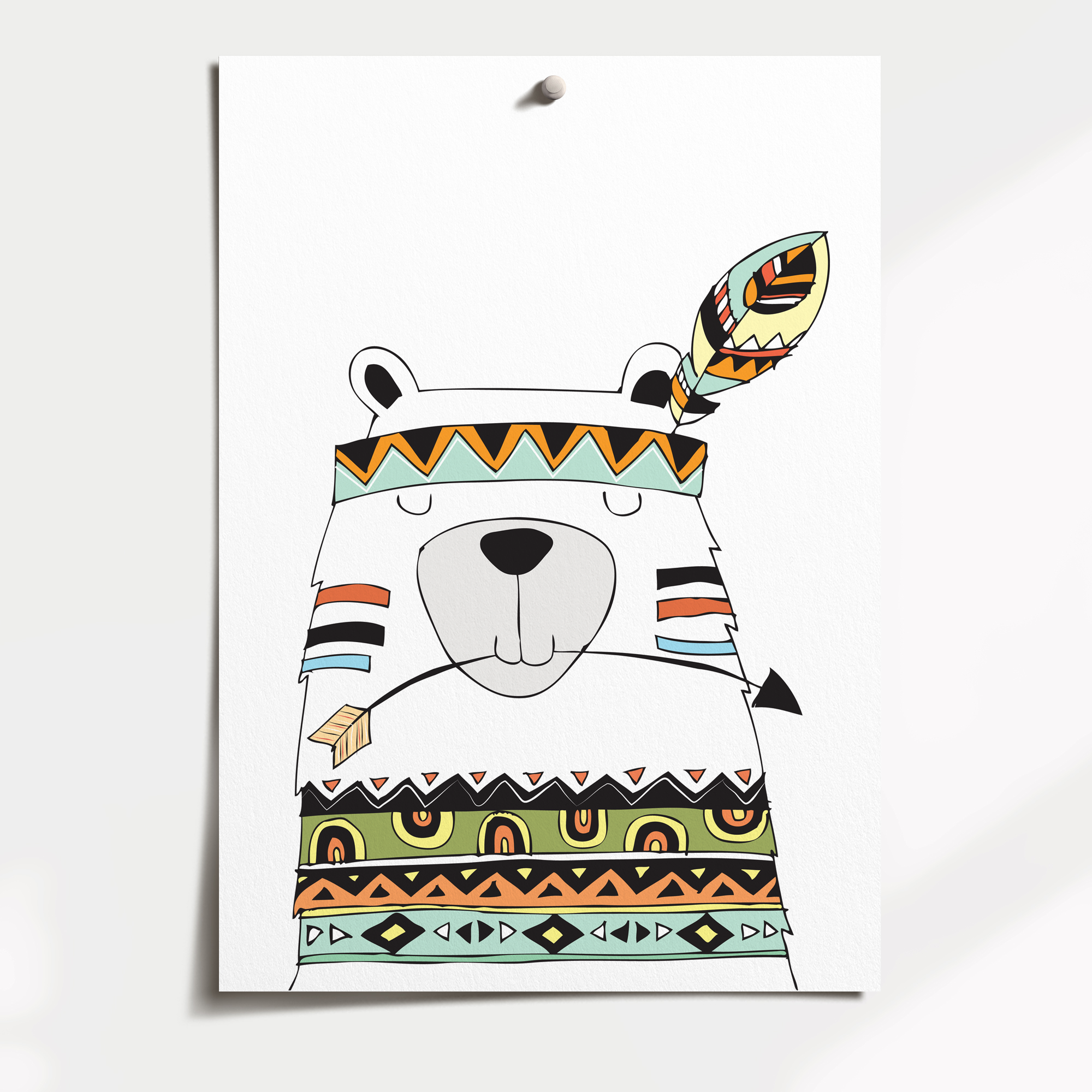 Set of 3 Tribal Animal Prints