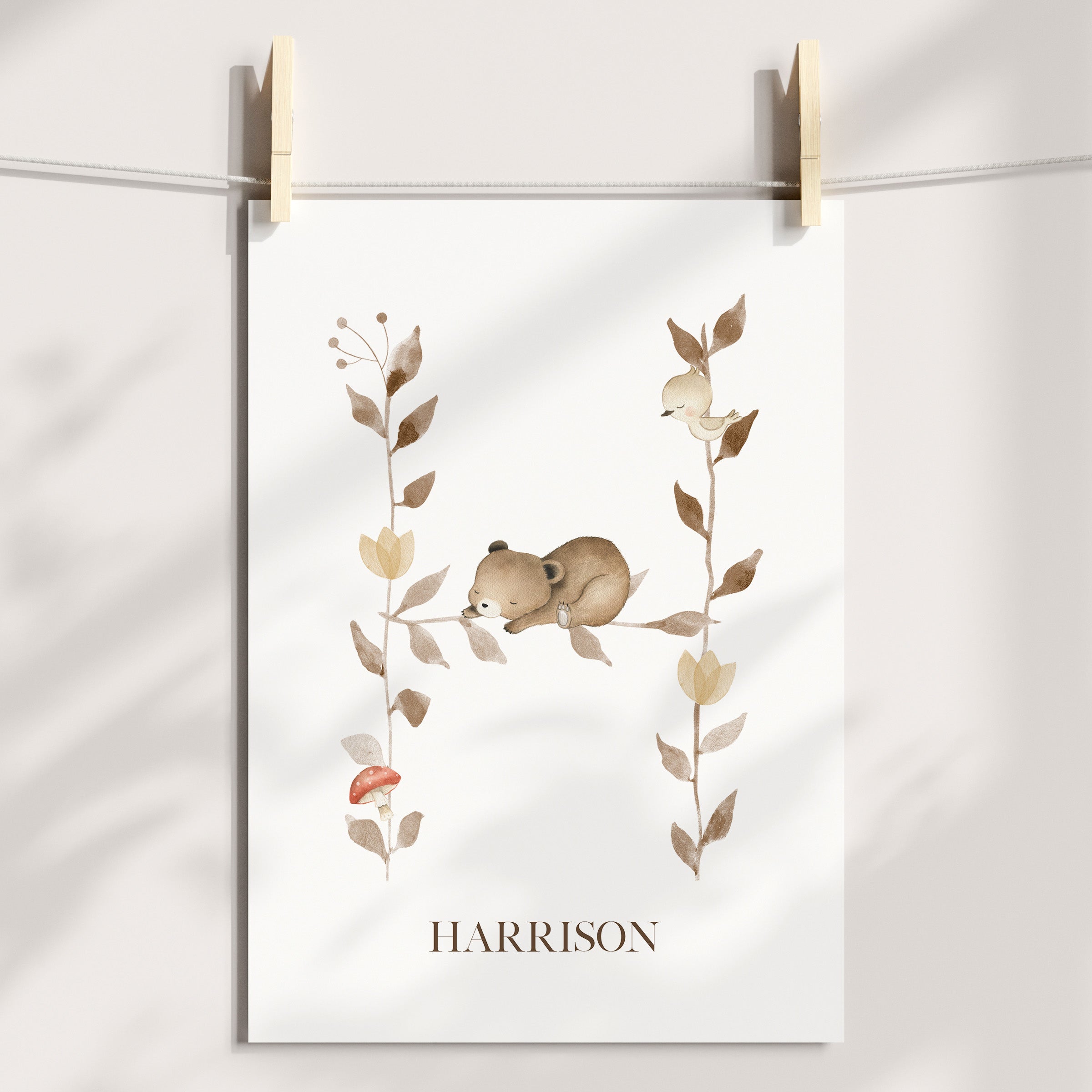 Woodland Animal Letter & Name Print