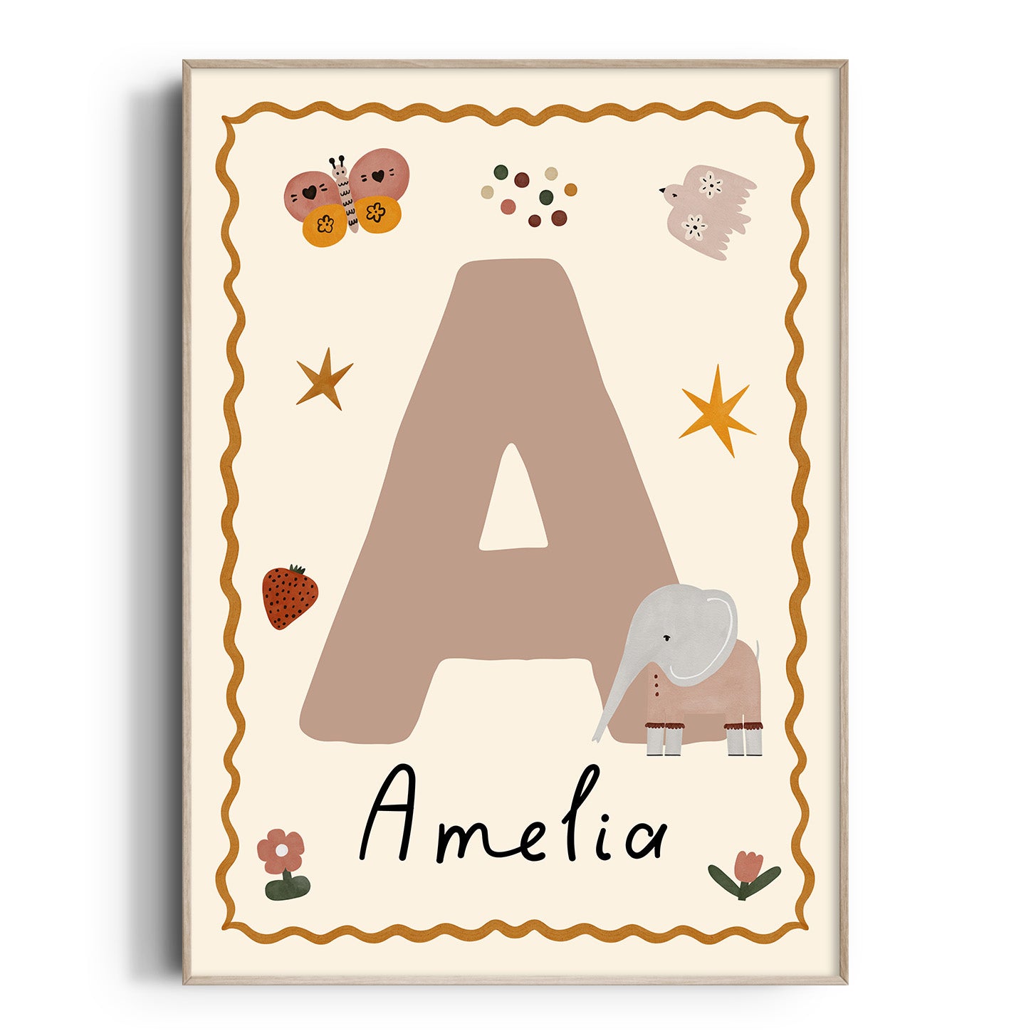 Whimsy Elephant Letter & Name Print