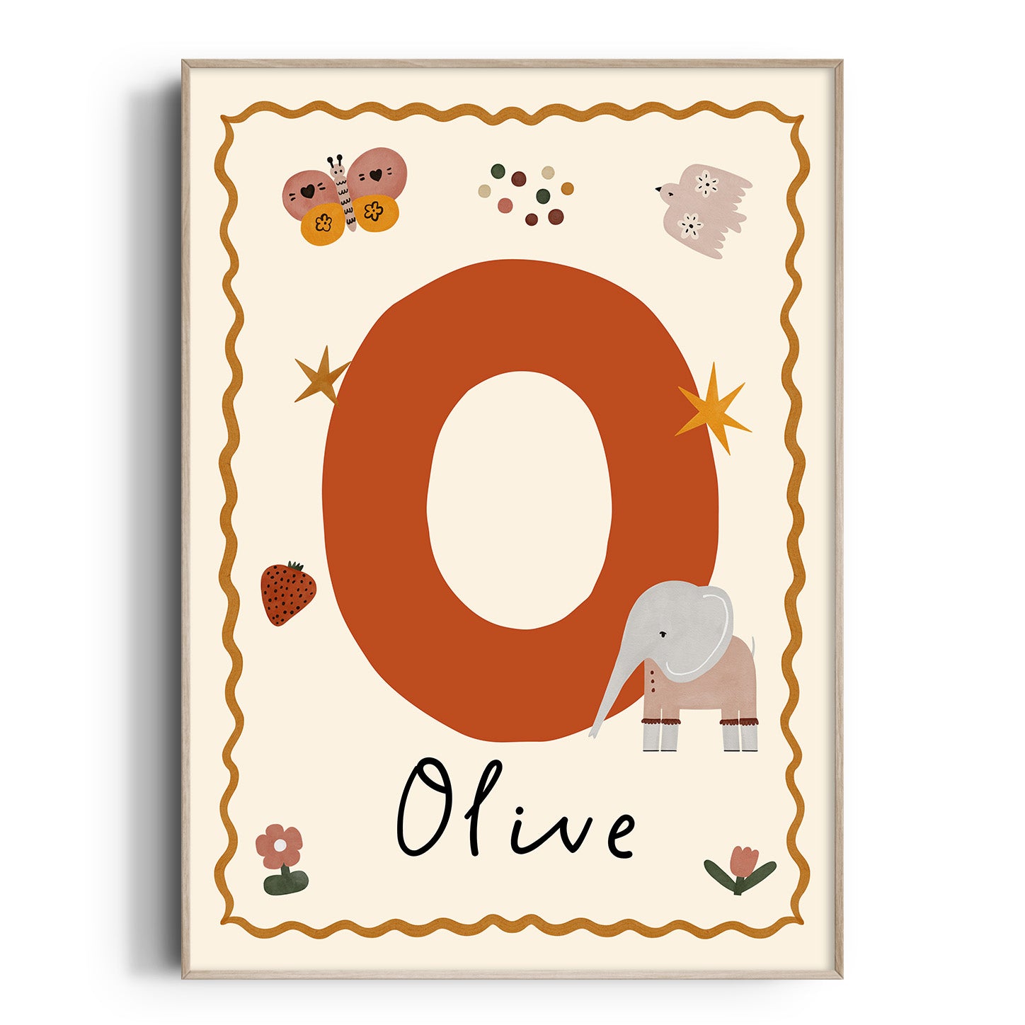 Whimsy Elephant Letter & Name Print