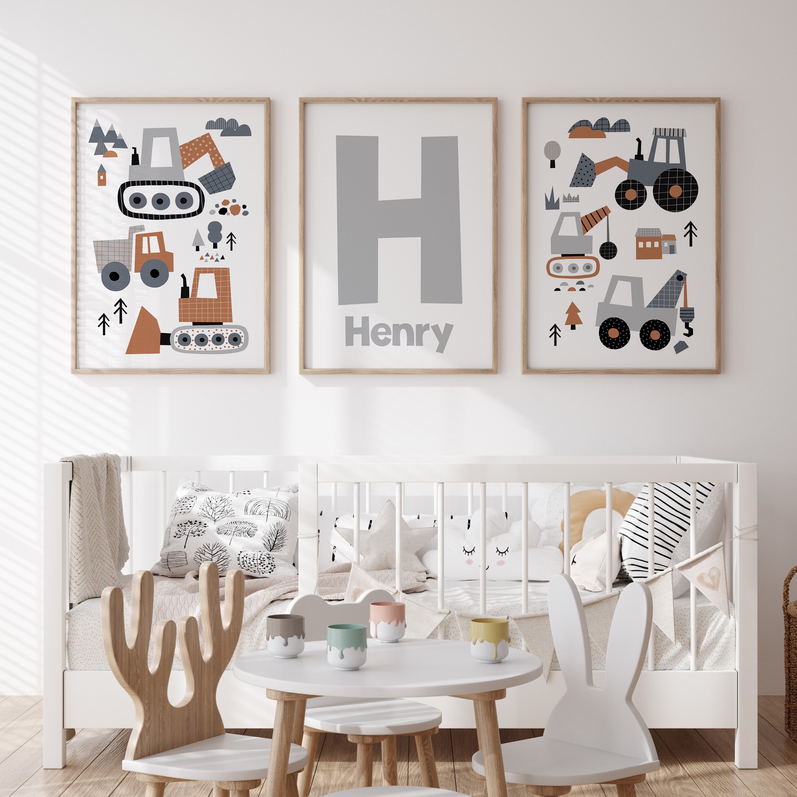 Construction Trucks & Name Prints