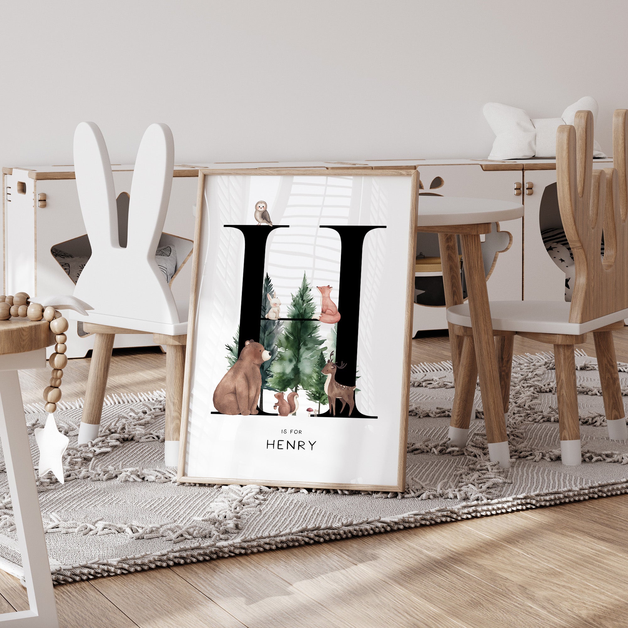 Forest Animal Letter & Name Print