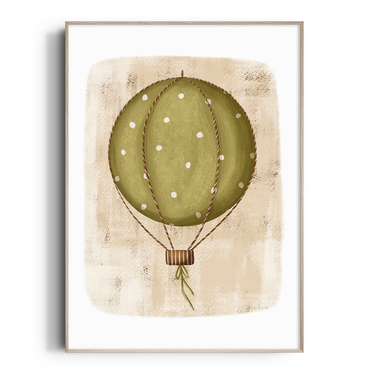 Whimsy Hot Air Ballon Print - Green