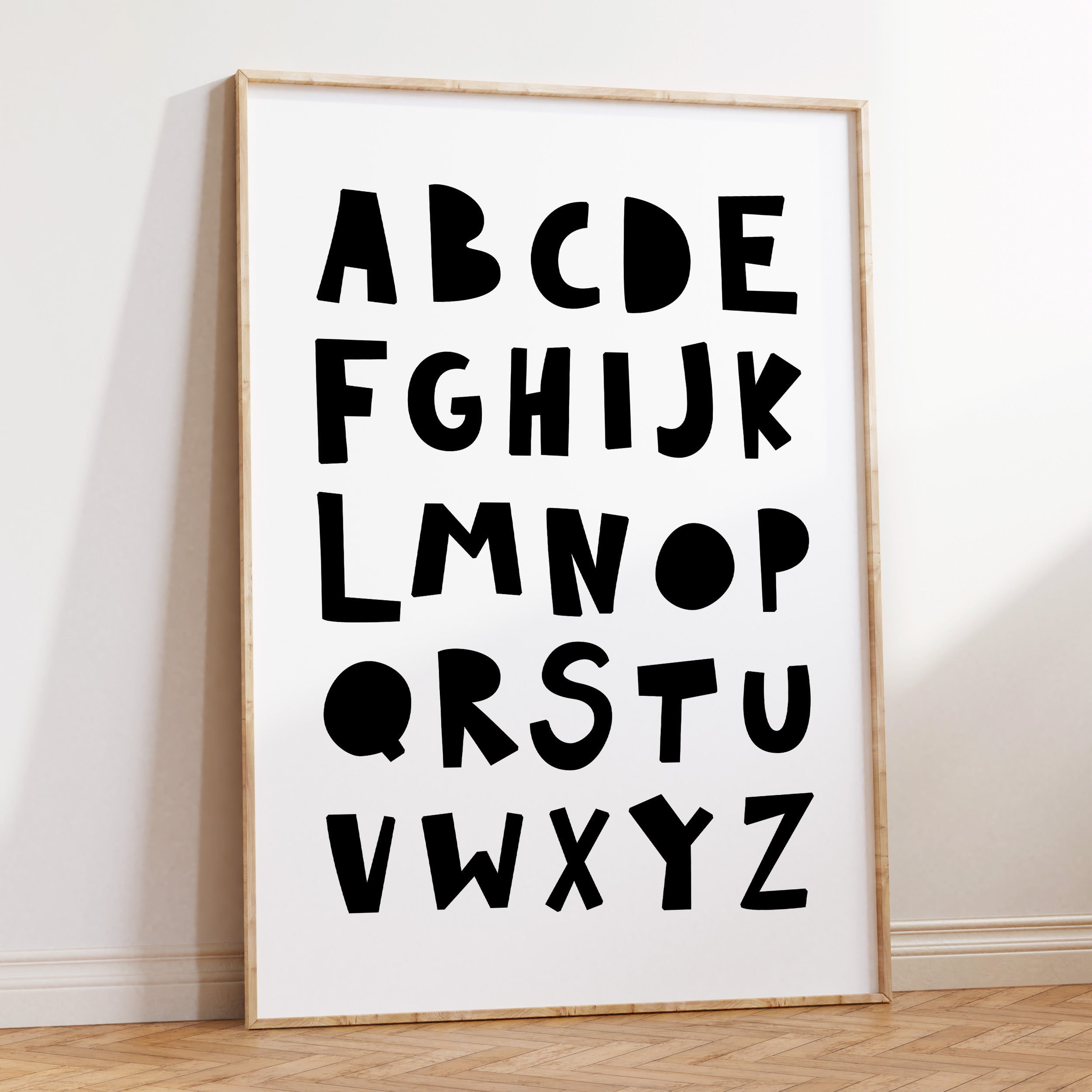 Black Alphabet Print