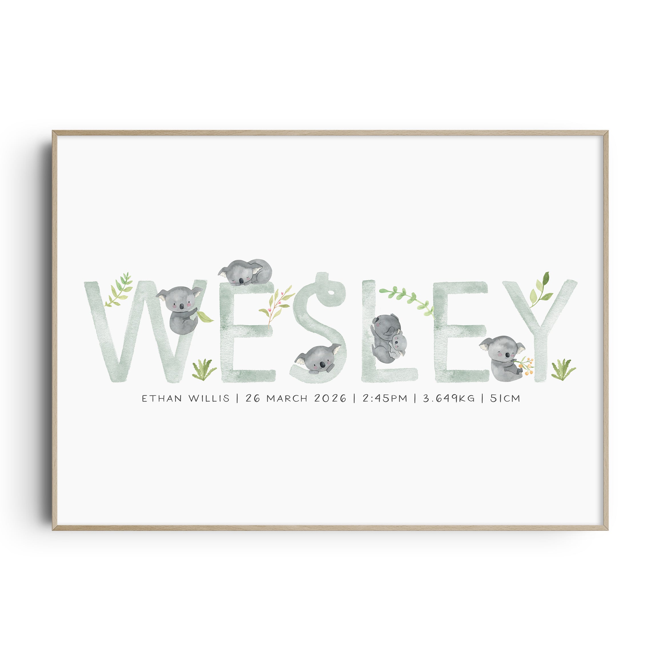 Koala Name Print