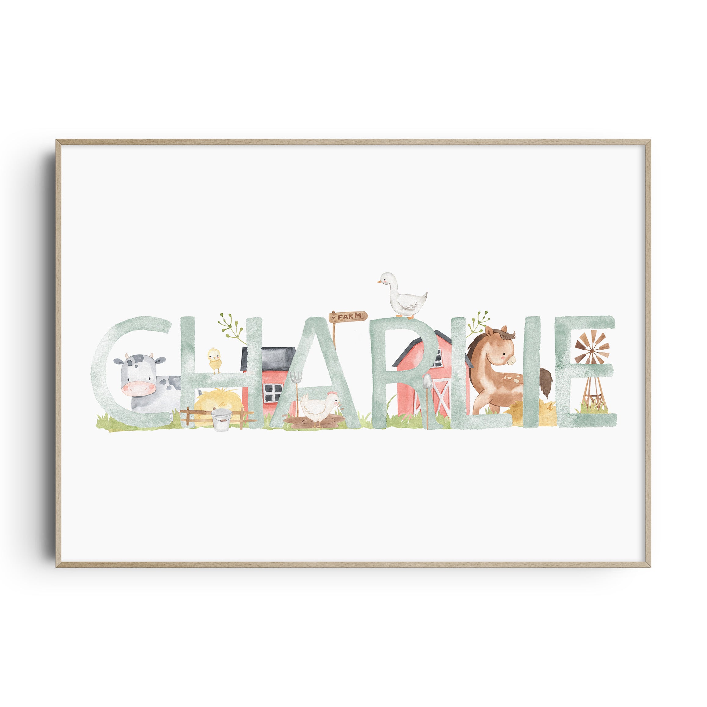 Farm Animal Name Print