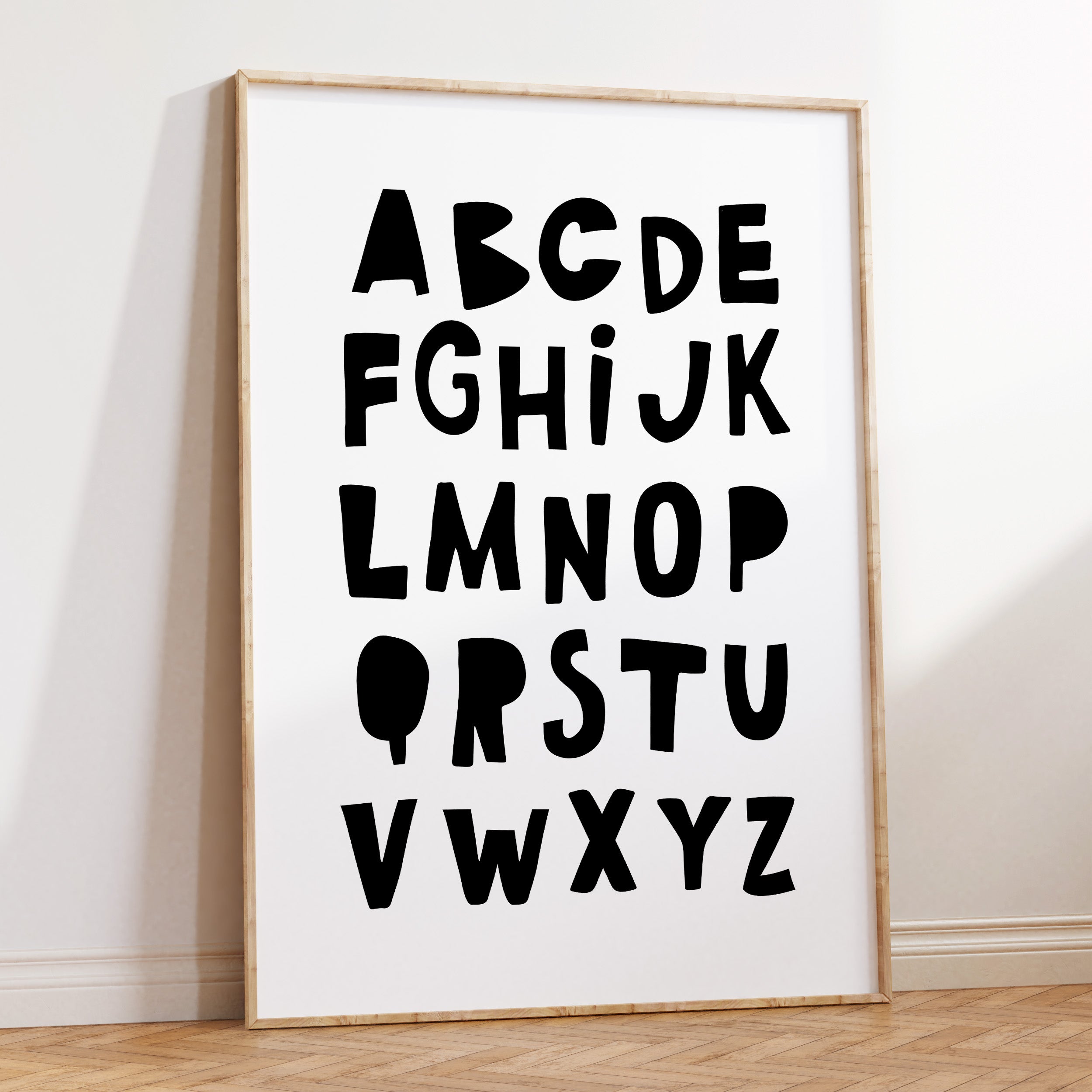 Black Alphabet Print