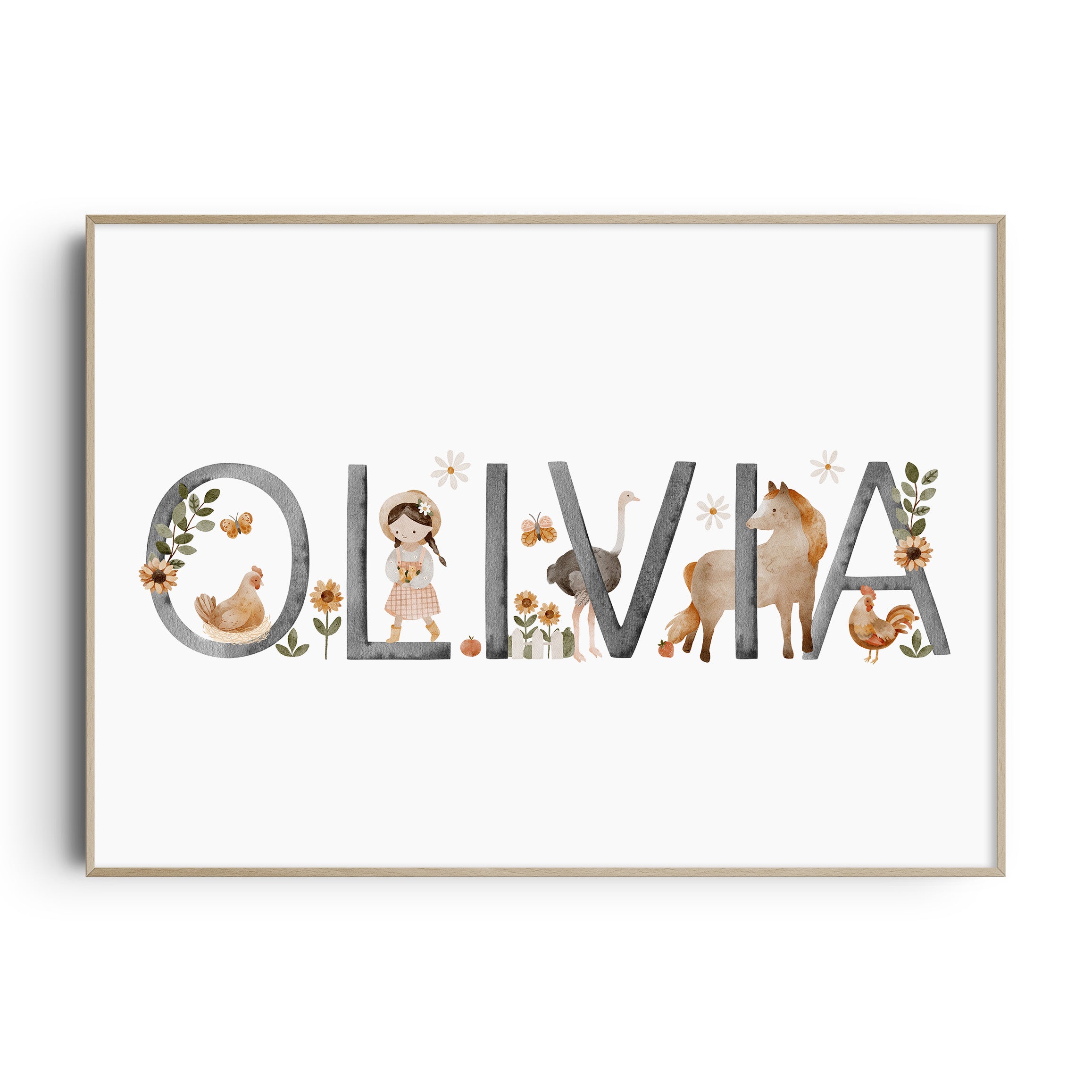 Farm Animal Name Print