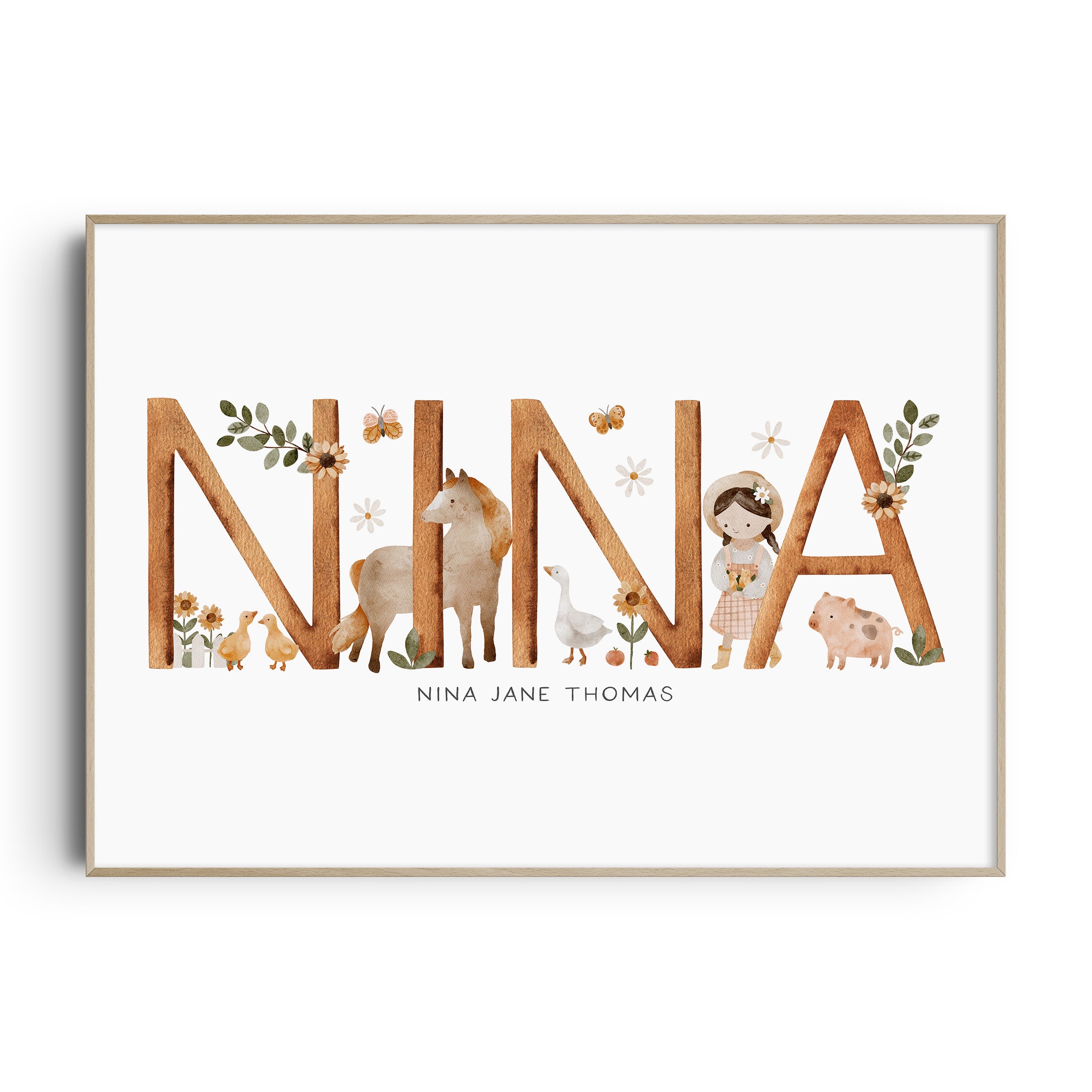 Farm Animal Name Print