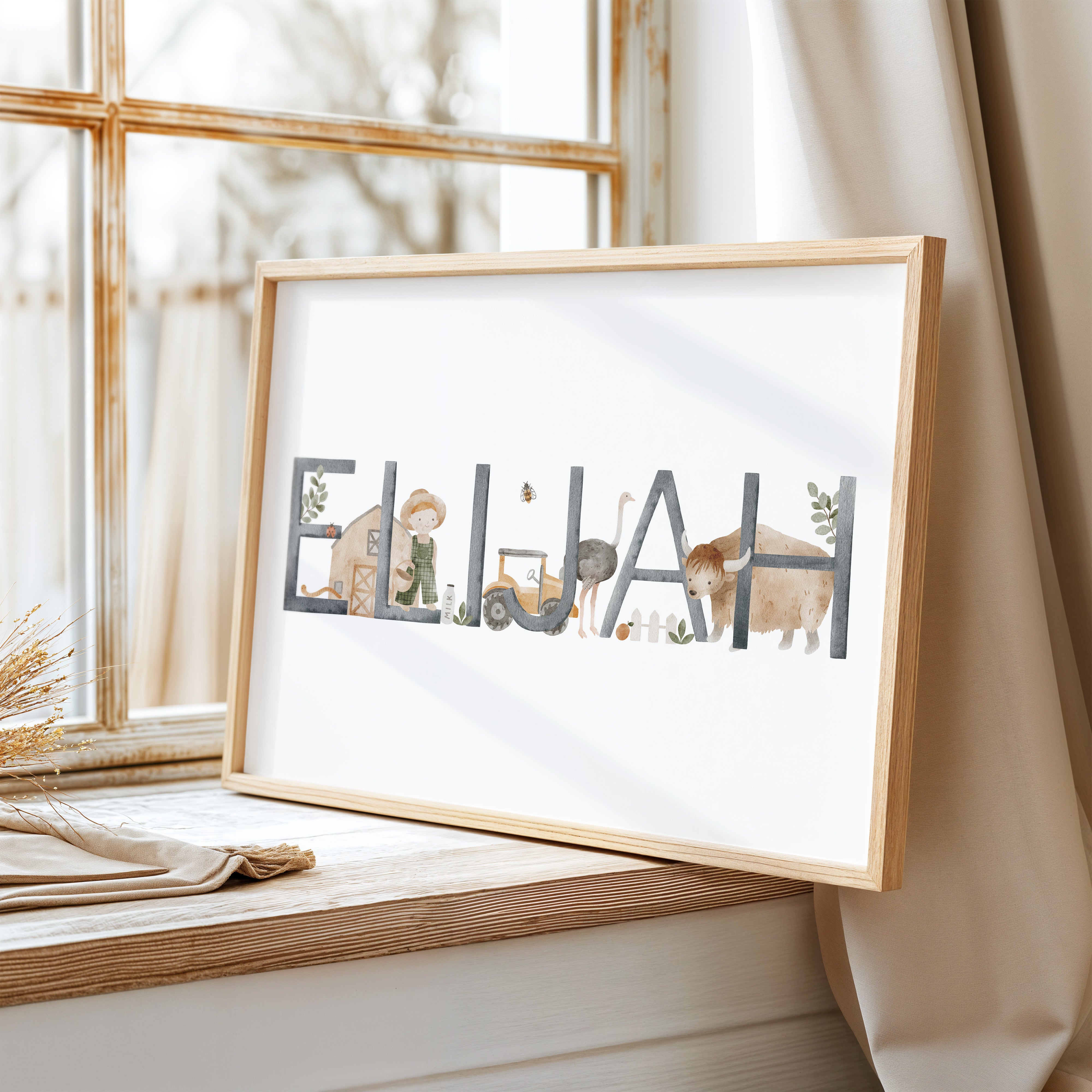 Farm Animal Name Print