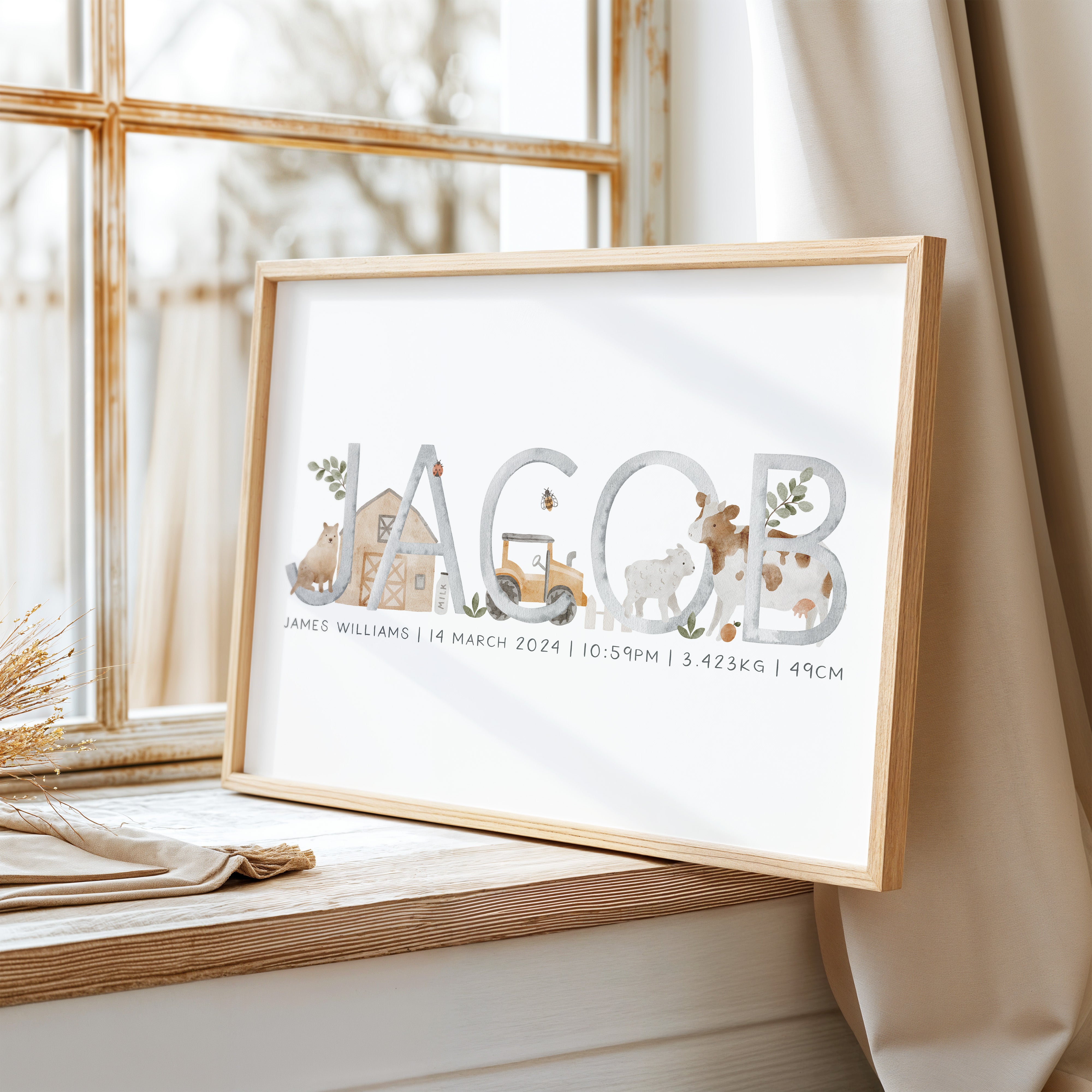Farm Animal Name Print