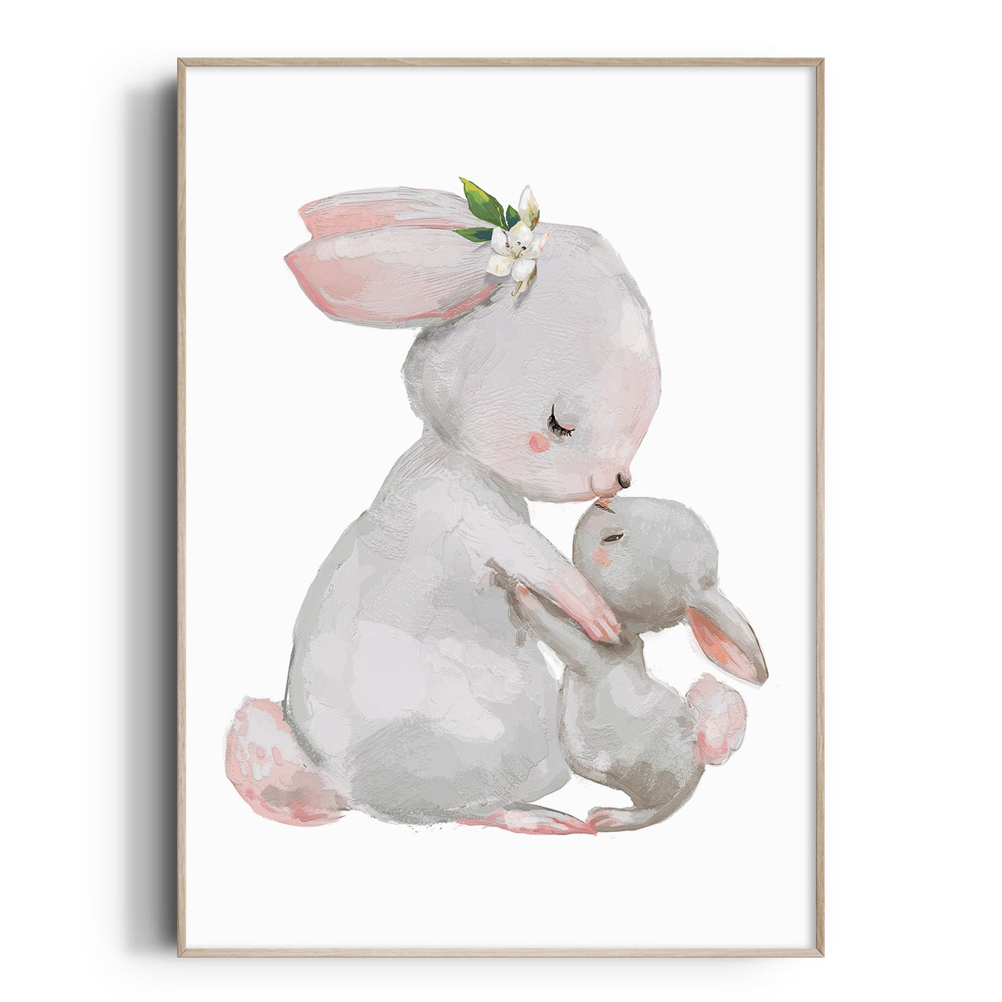 Mother & Baby Bunny Print