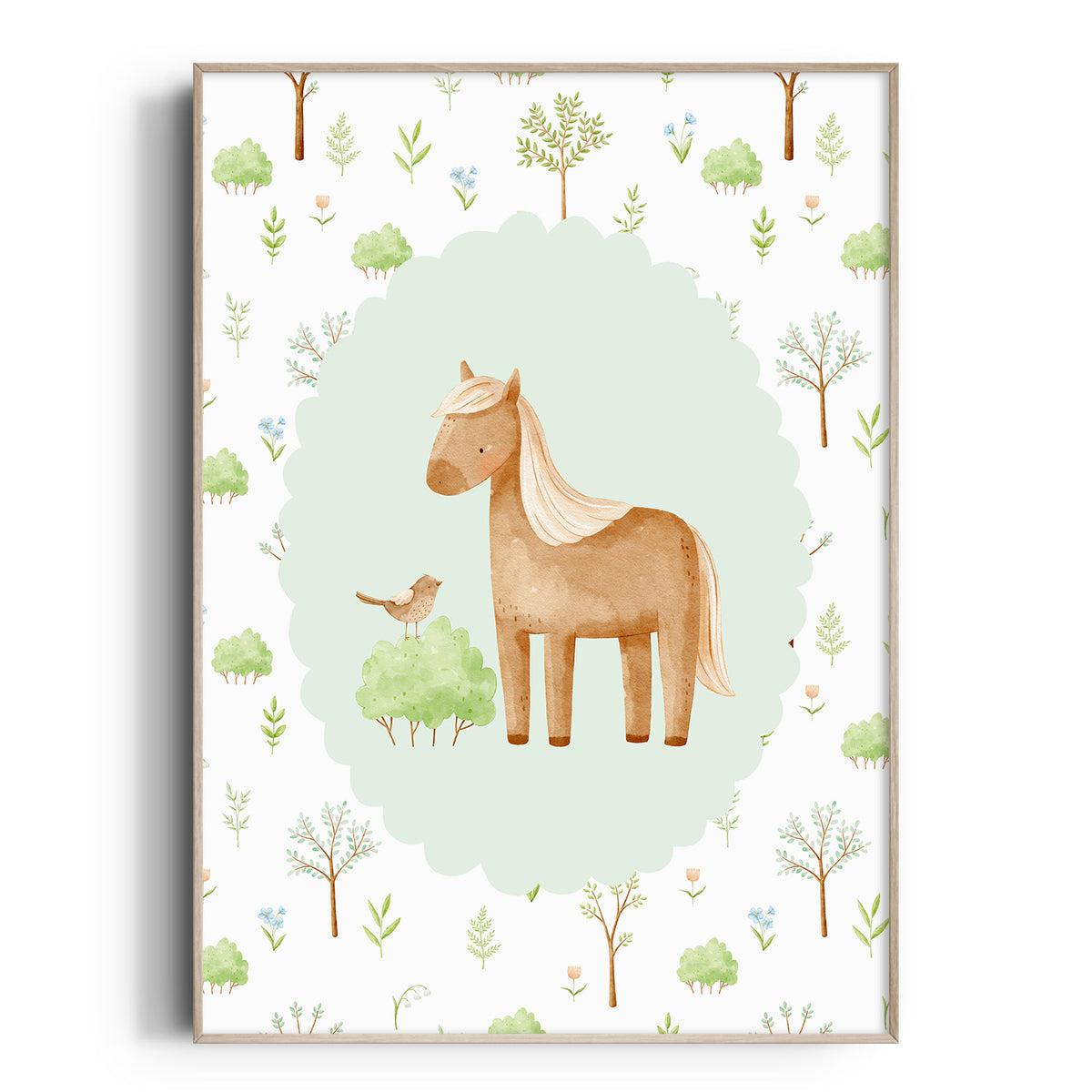 Cottagecore Horse Print