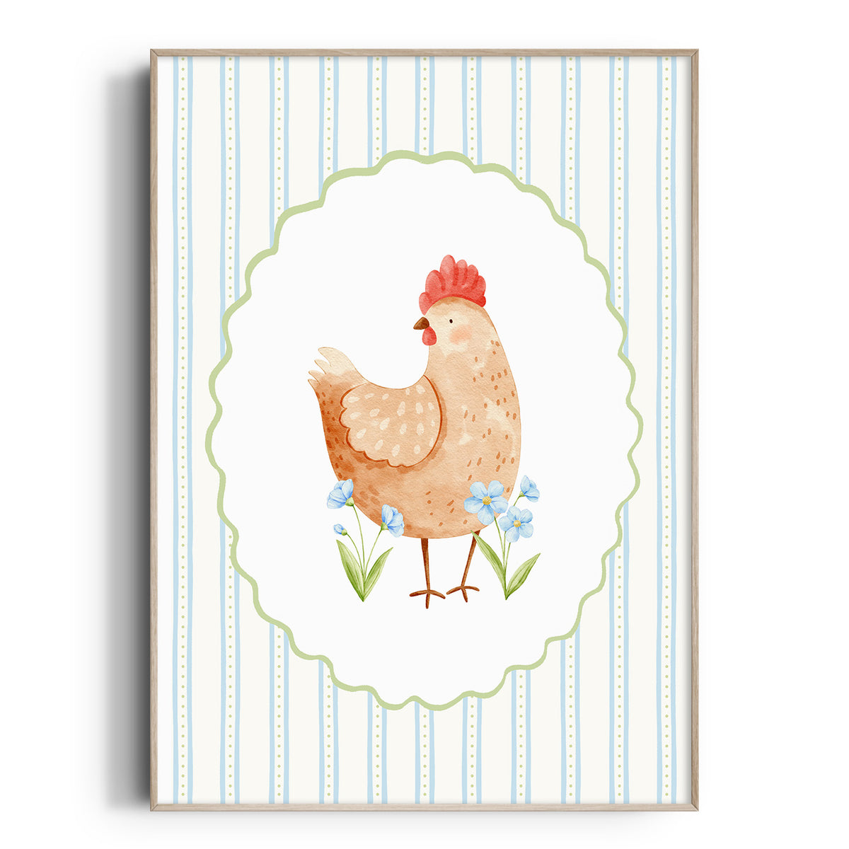 Cottagecore Hen Print