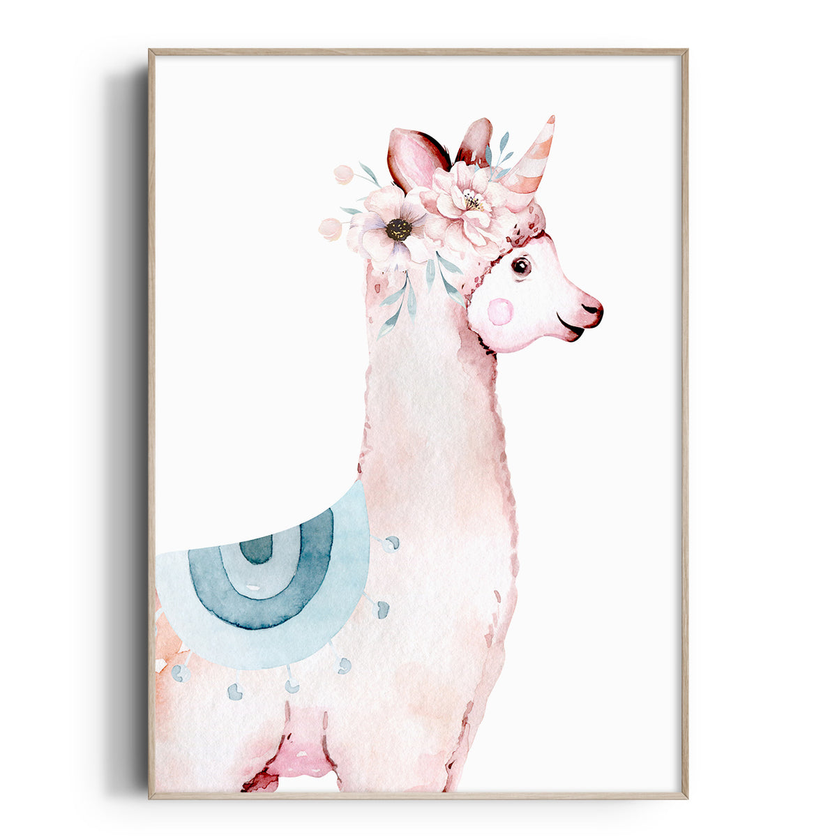 Floral Llama Print
