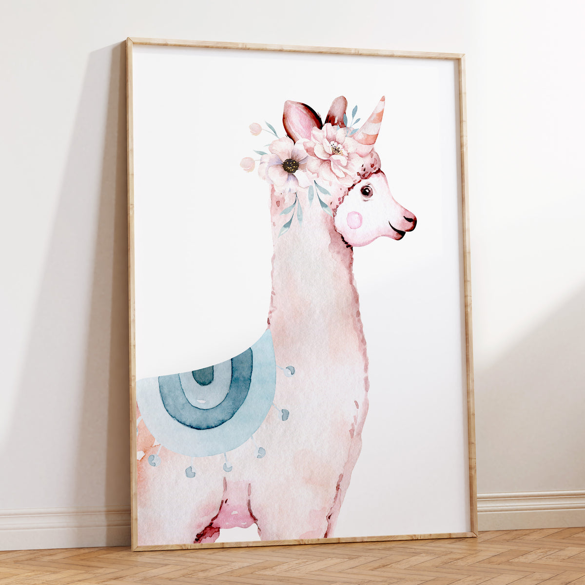 Floral Llama Print