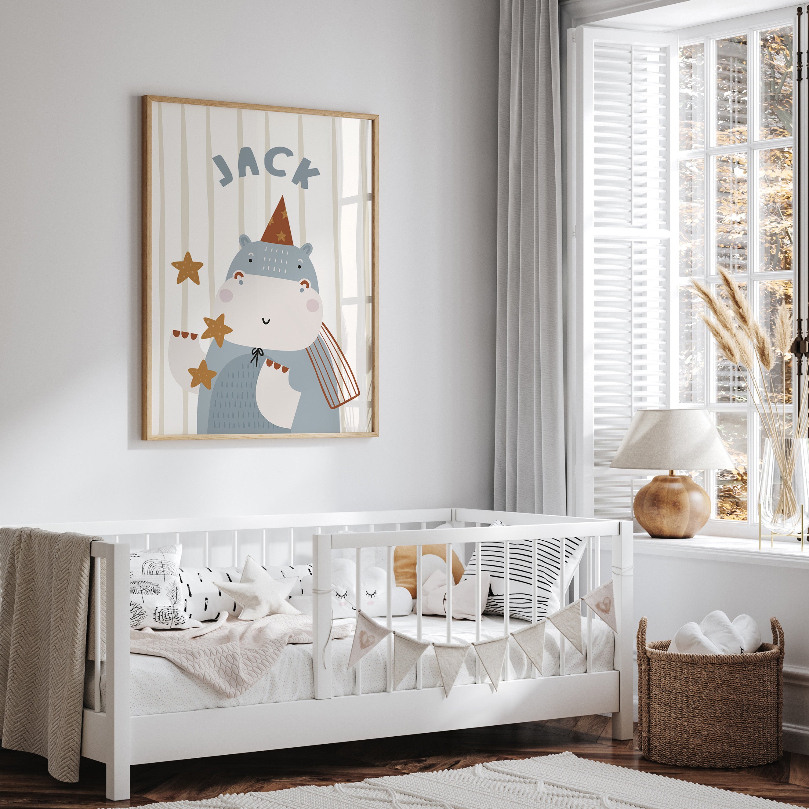 Magic Safari Animal Name Print - Hippo