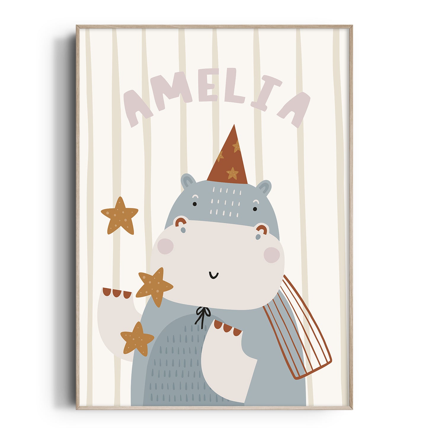 Magic Safari Animal Name Print - Hippo