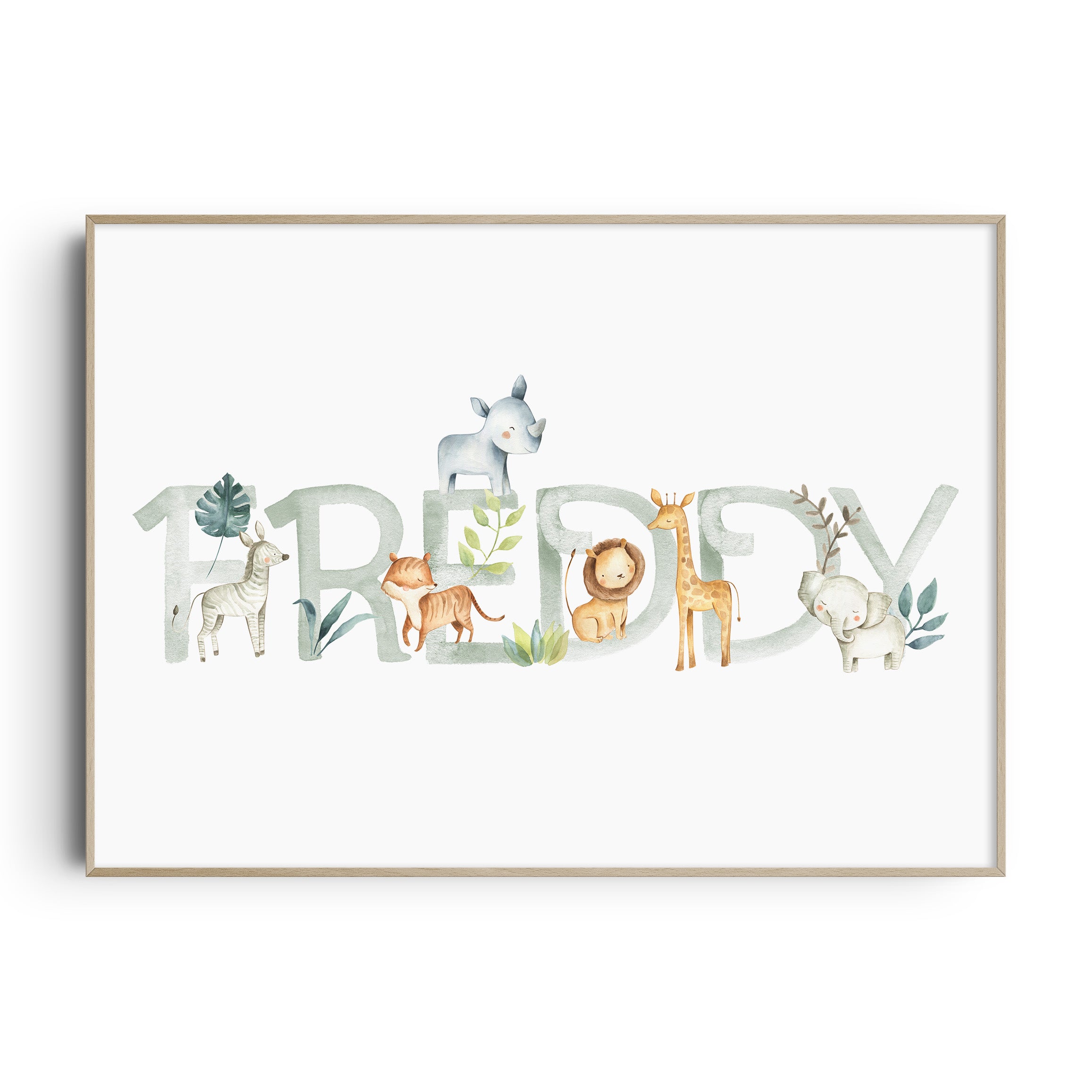 Safari Animal Name Print
