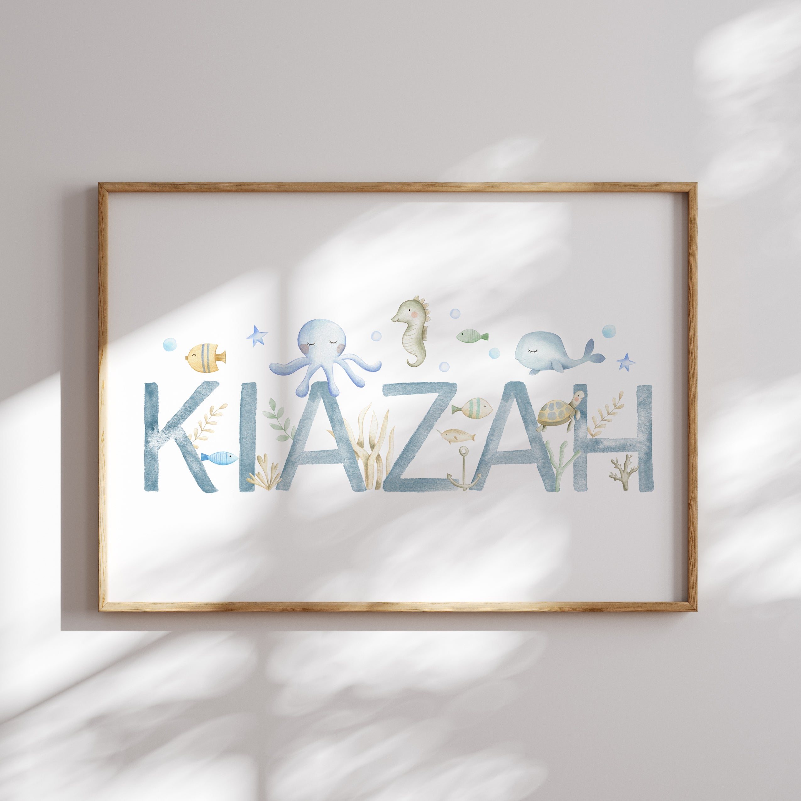 Sea Animals Name Print