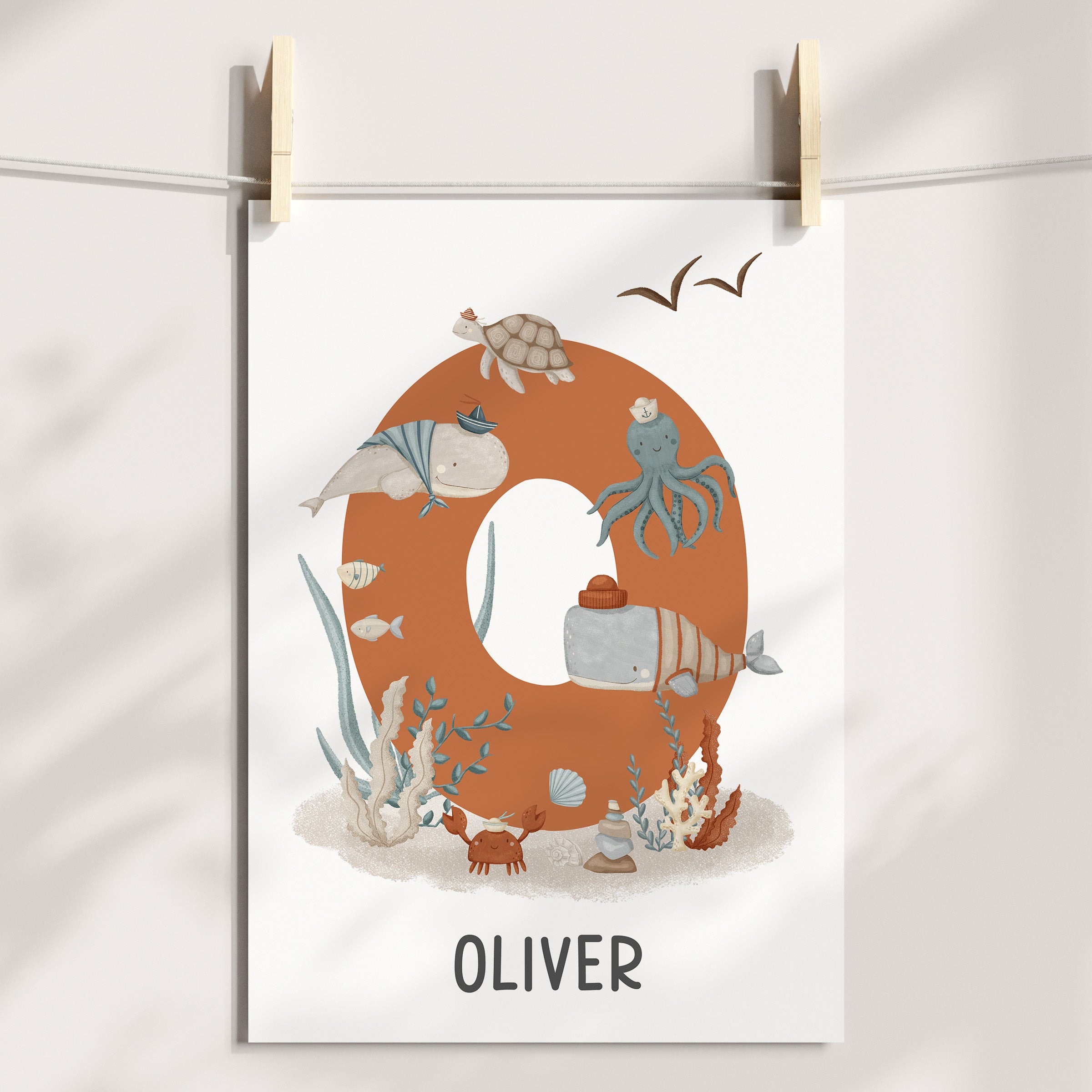 Sea Animals, Numbers & Name Prints