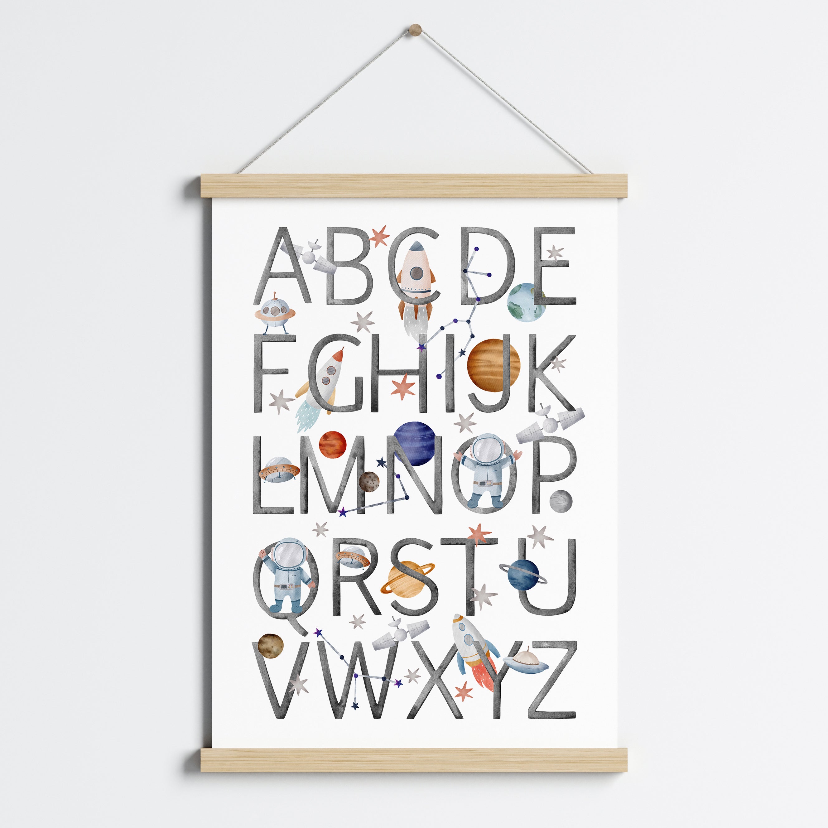 Space Alphabet Print