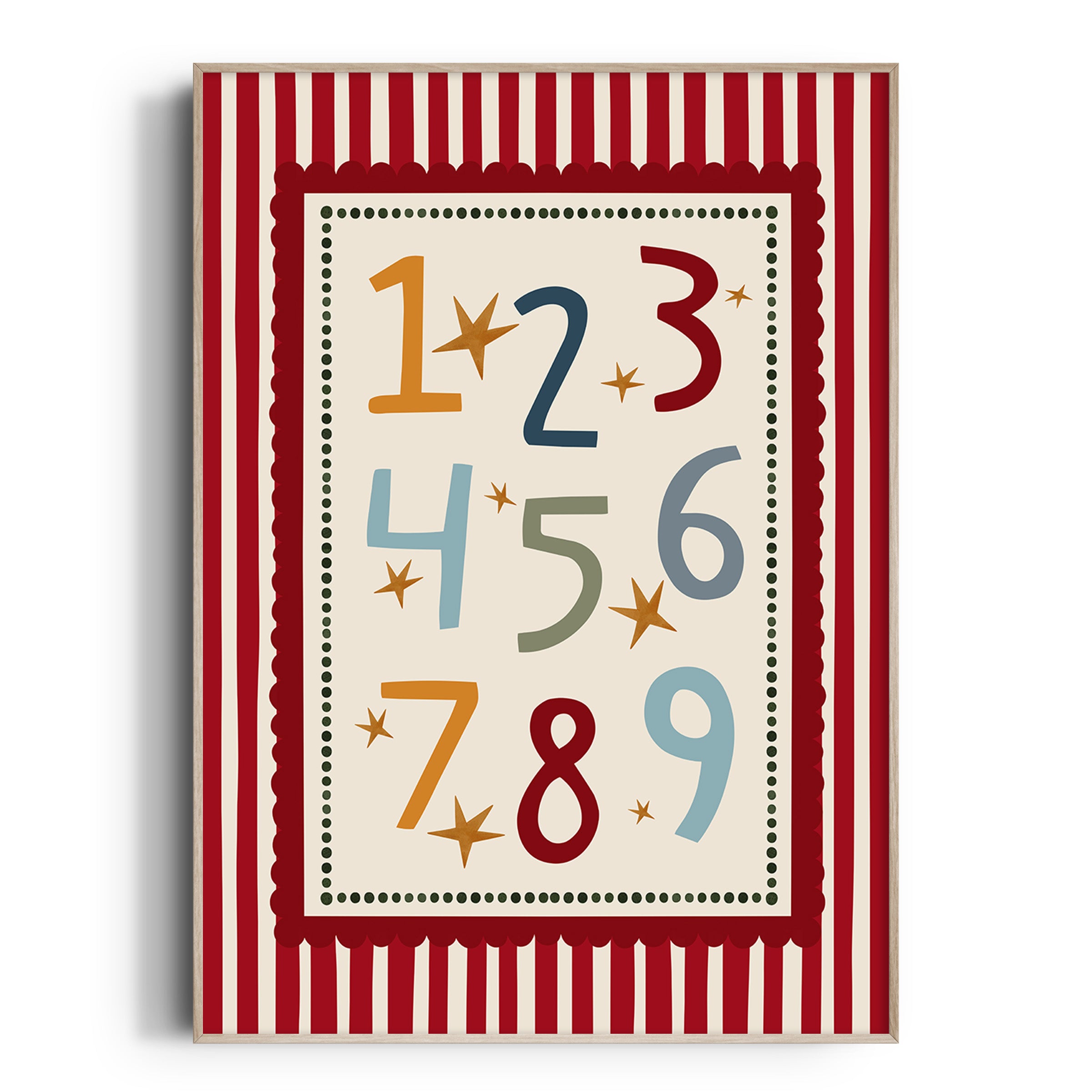 Stripe Numbers Print