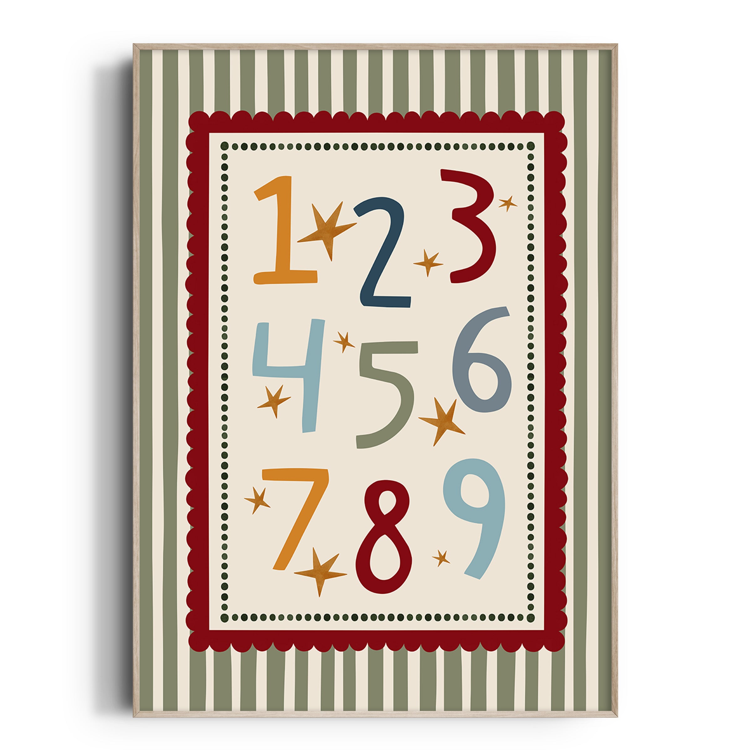 Stripe Numbers Print