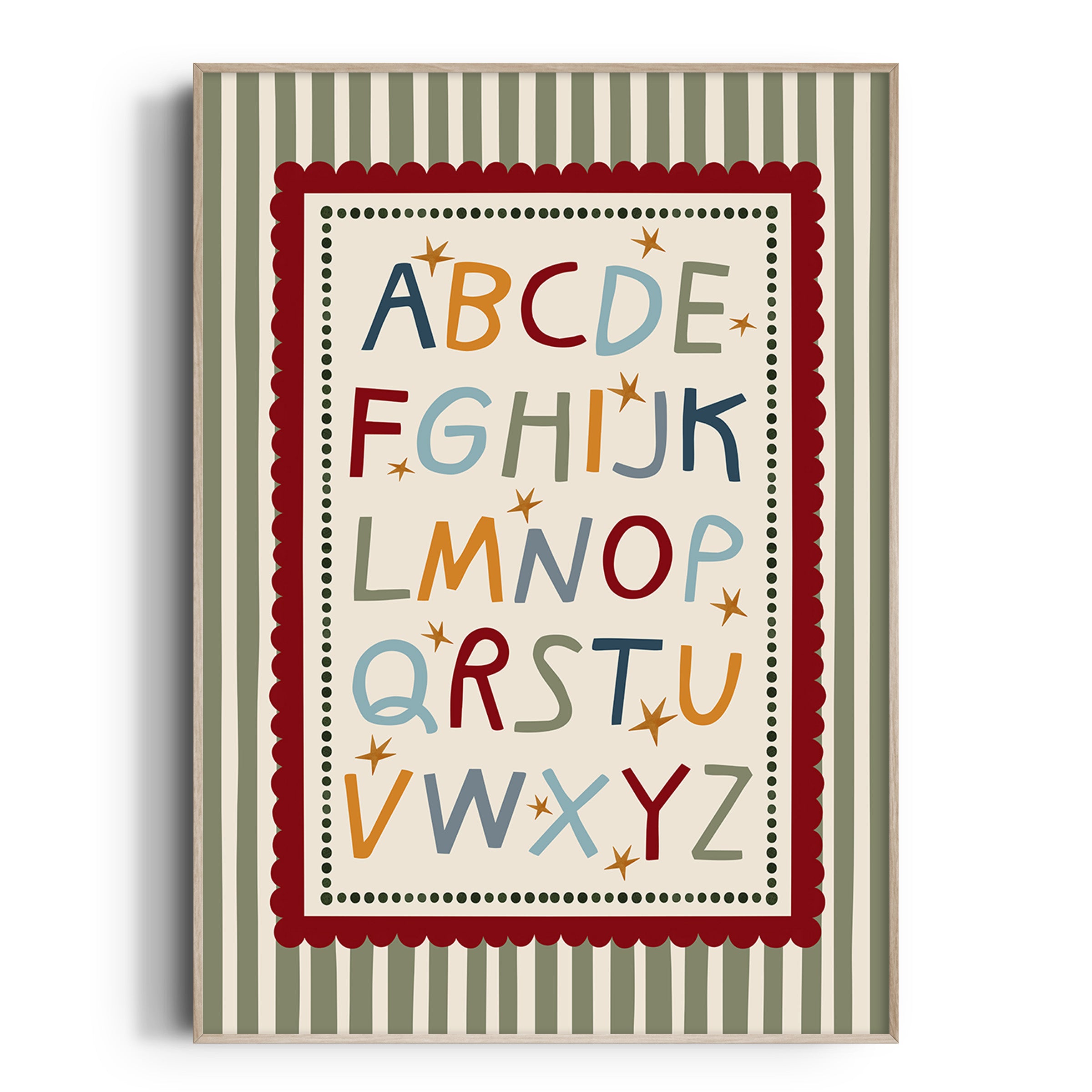 Stripe ABC Alphabet Print