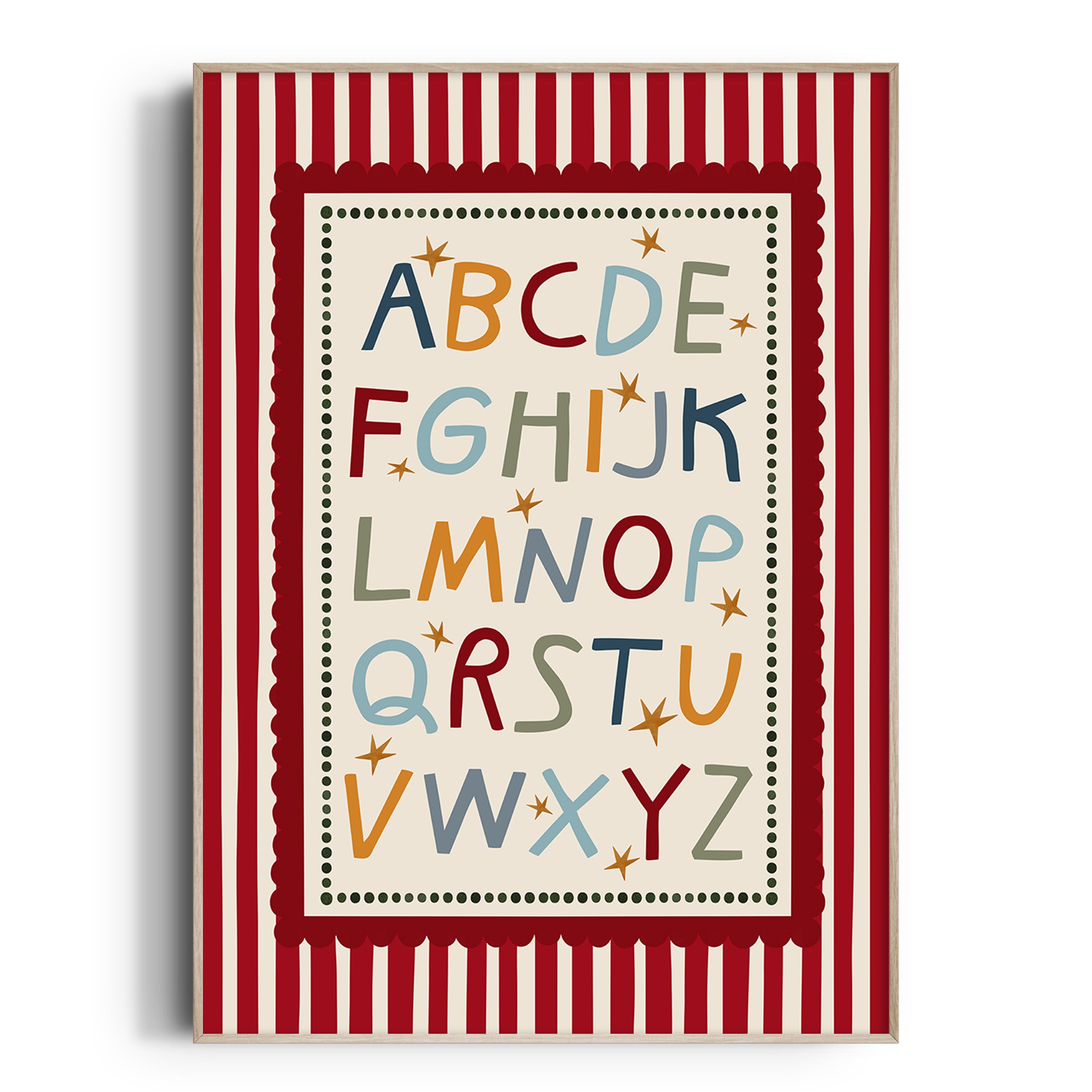Stripe ABC Alphabet Print