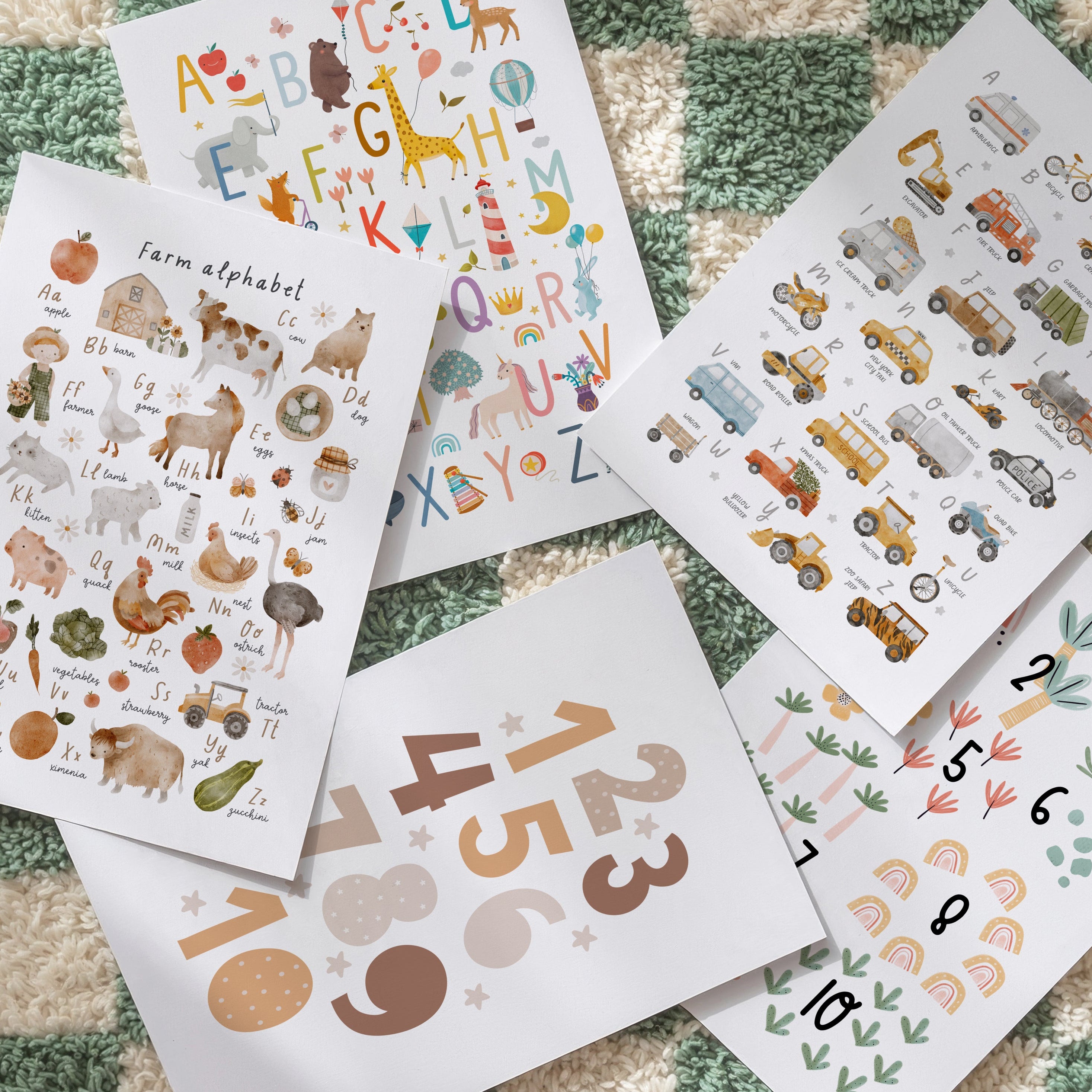 Alphabet Nursery Wall Art Prints