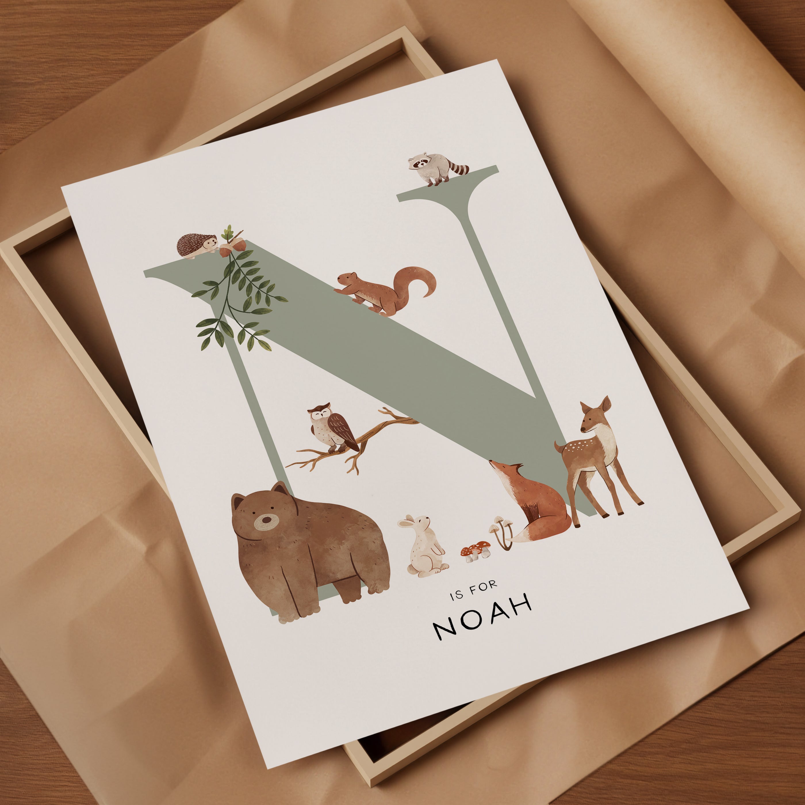 Forest Animal Letter & Name Print