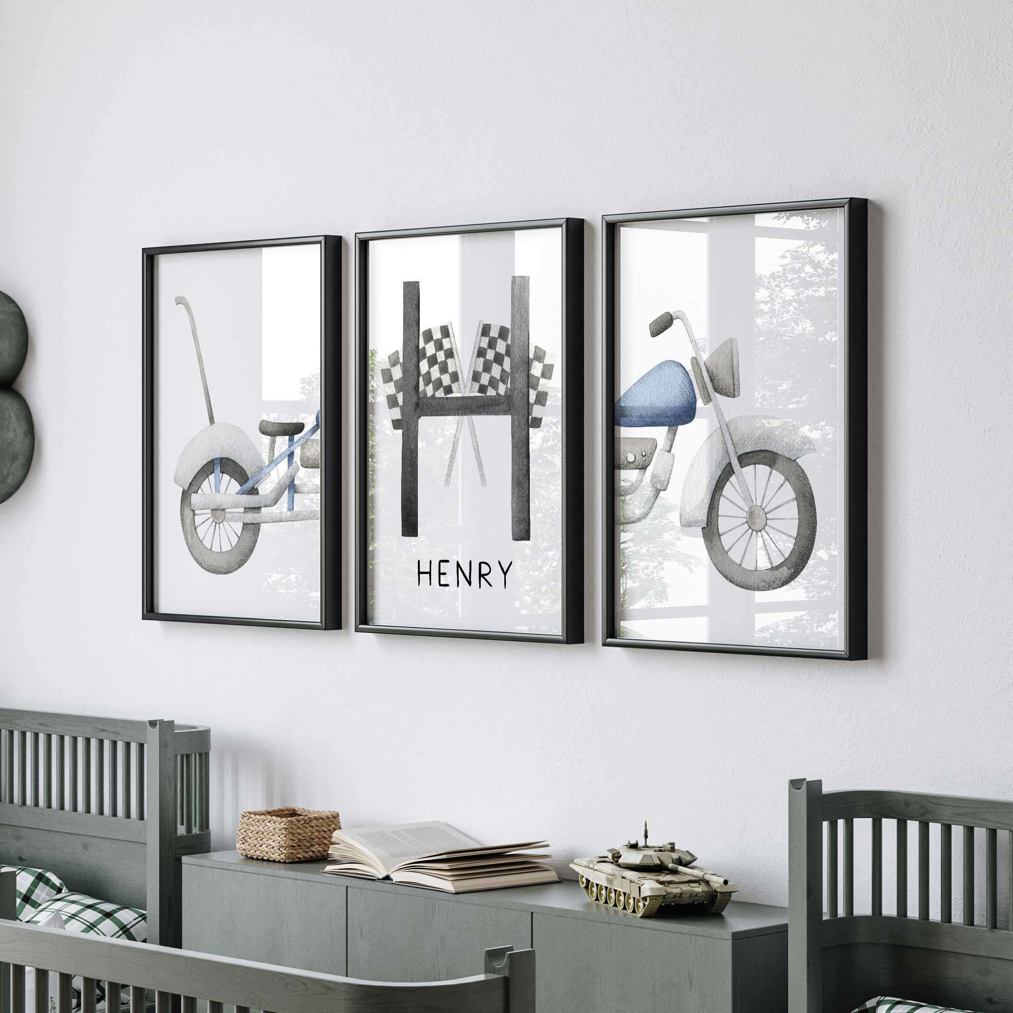 Motorbike & Name Print