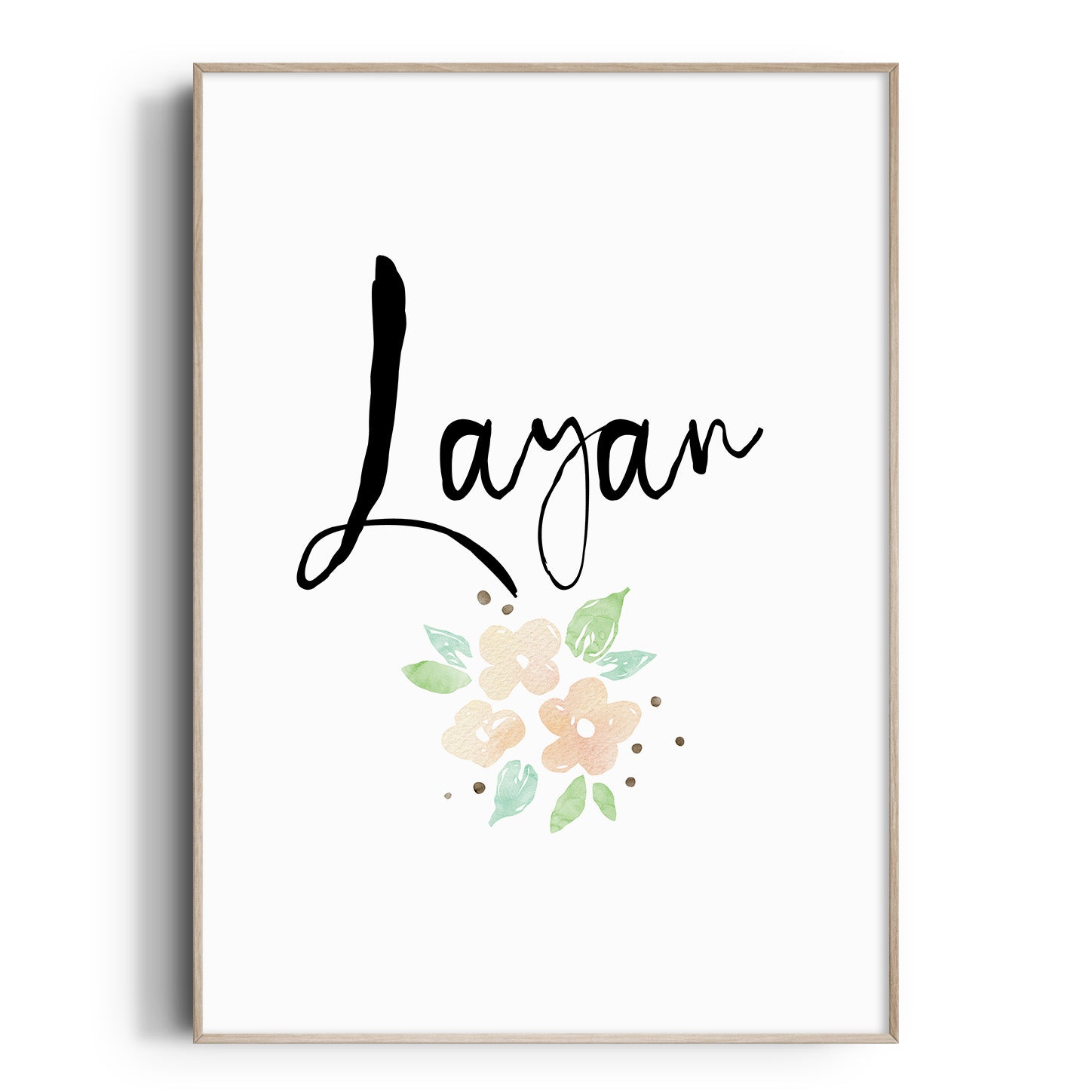 Boho Floral Name Print