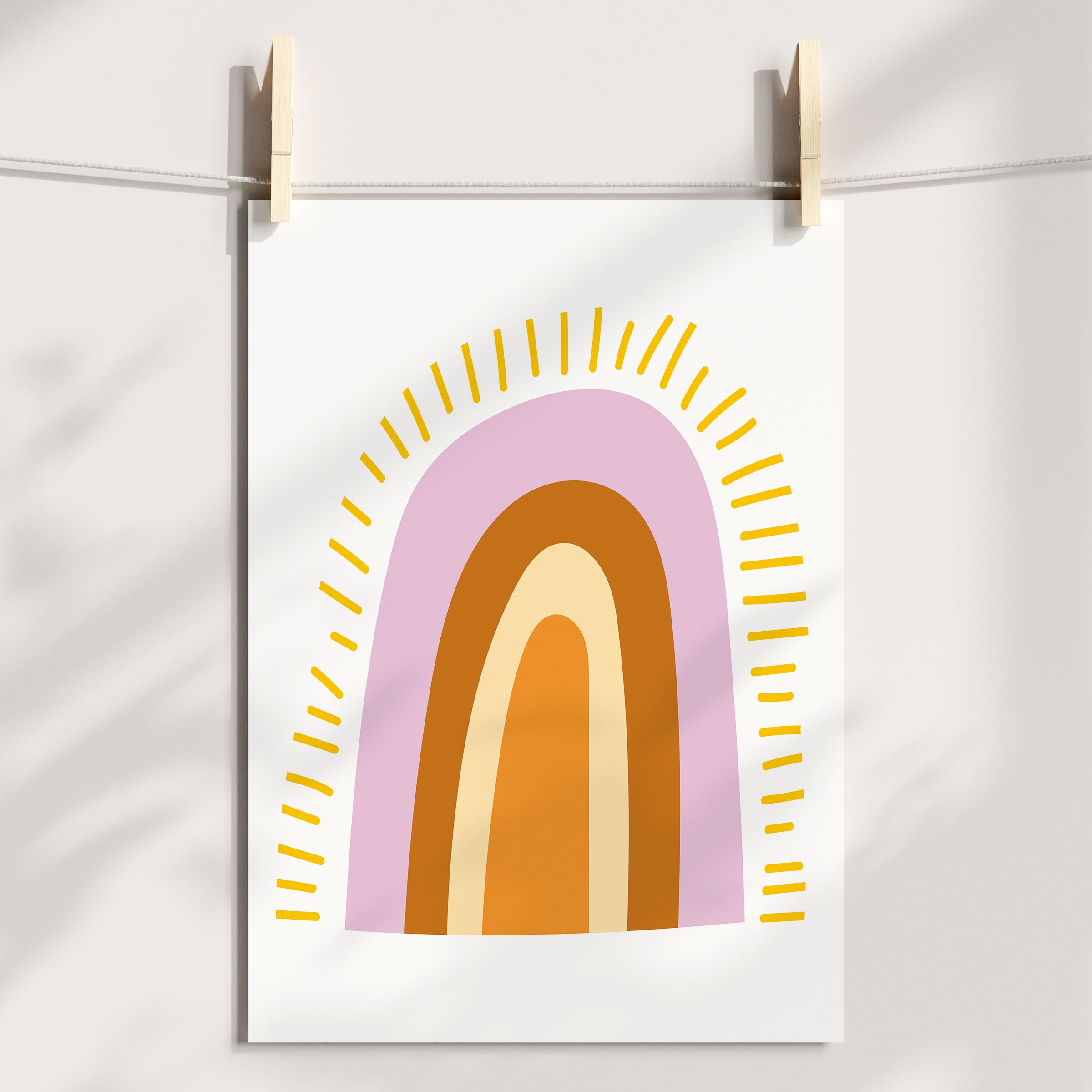 Sunshine Boho Rainbow Print