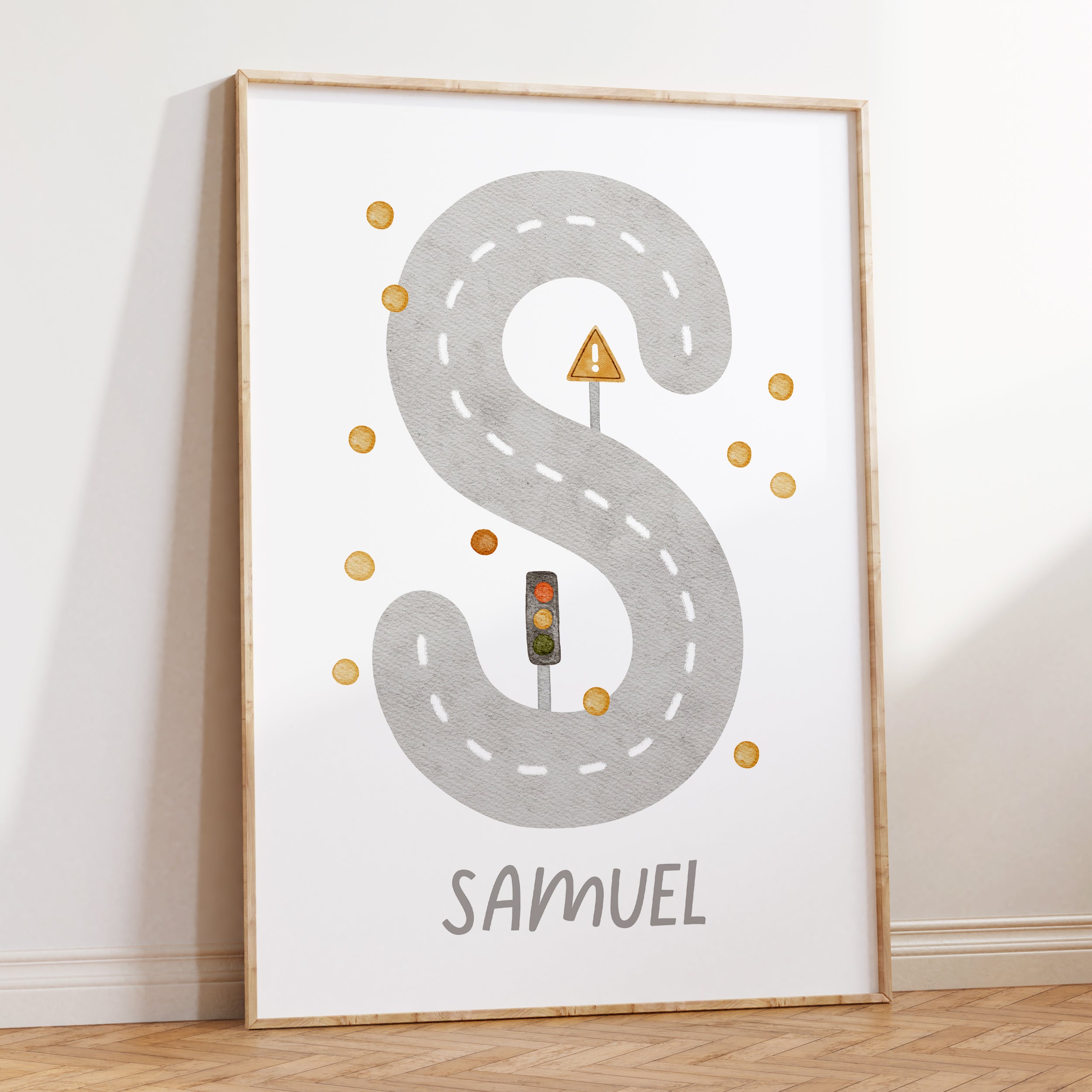 Traffic Sign Letter Print