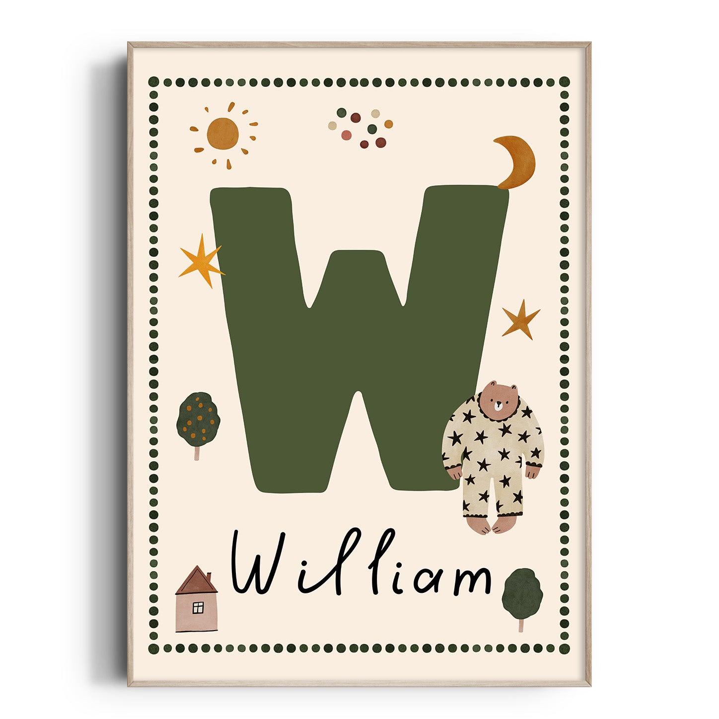 Whimsy Bear Letter & Name Print