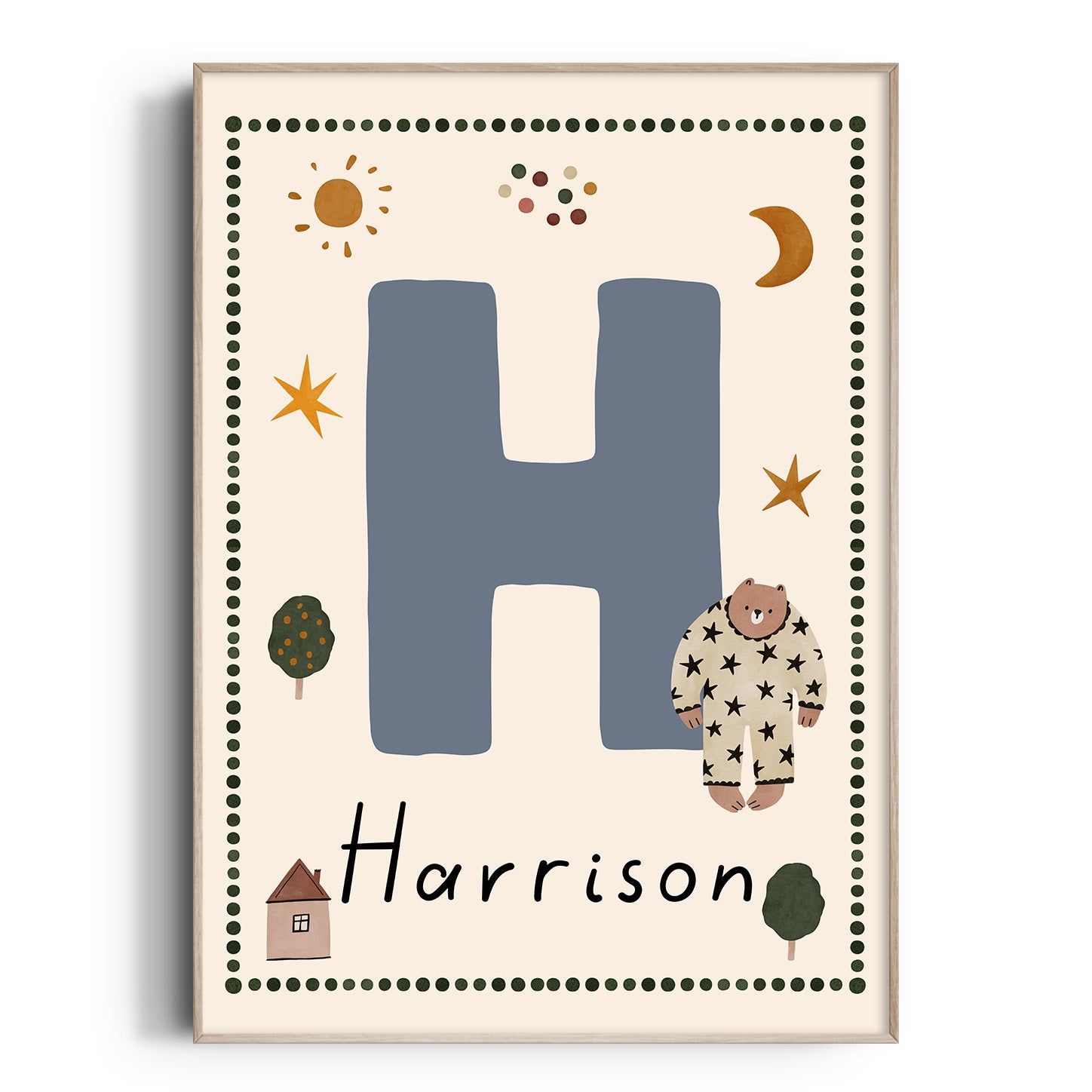 Whimsy Bear Letter & Name Print